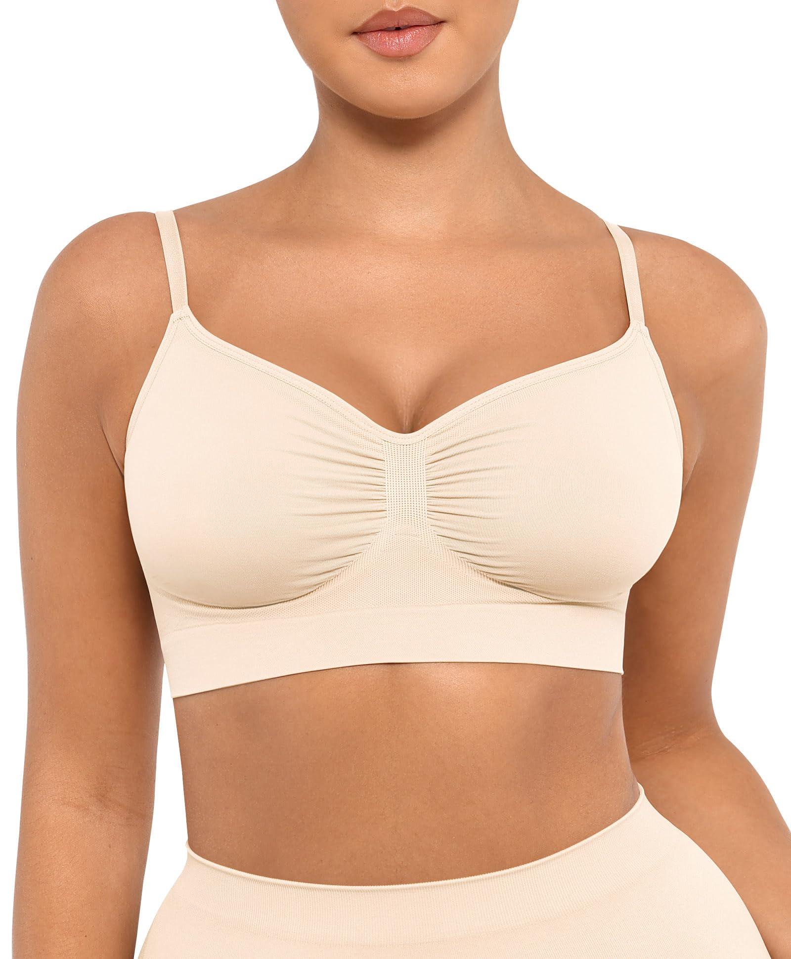 FeelinGirl Bralettes for Women with Support Comfortable Bras No Underwire Seamless Everyday Bras
