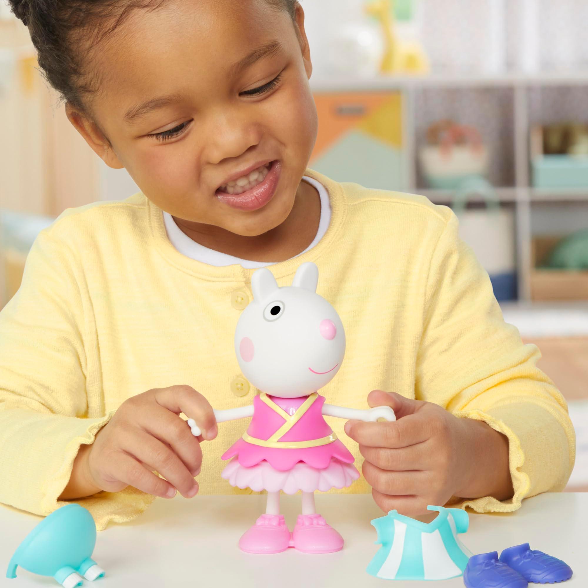 Peppa Pig Suzy Sheep-Up Figure with 6 Easy-On Fashion Accessories, 6-Inch Doll, Preschool Toys for Girls and Boys 3 and Up - Image 2