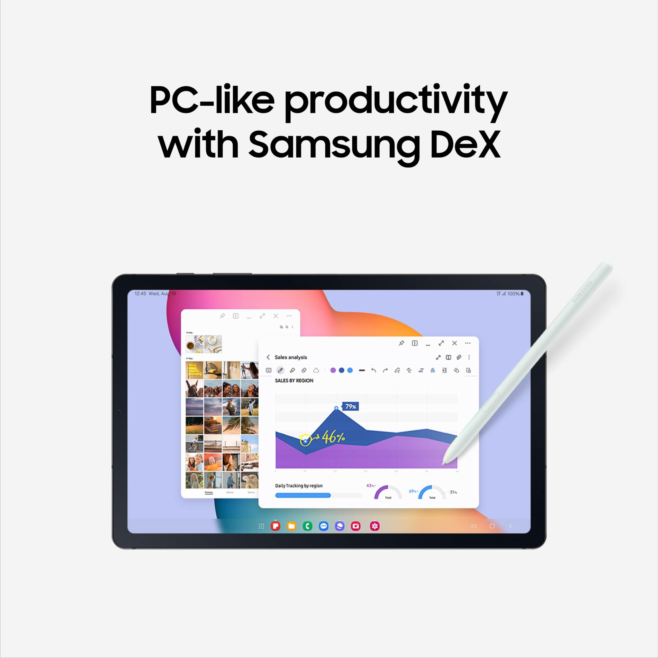 Samsung Galaxy Tab S6 Lite 10.4' 64GB WiFi Android Tablet, S Pen Included, Gaming Ready, Long Battery Life, Slim Metal Design, Expandable Storage, US Version, Oxford Gray, Amazon Exclusive (2024) - Image 5