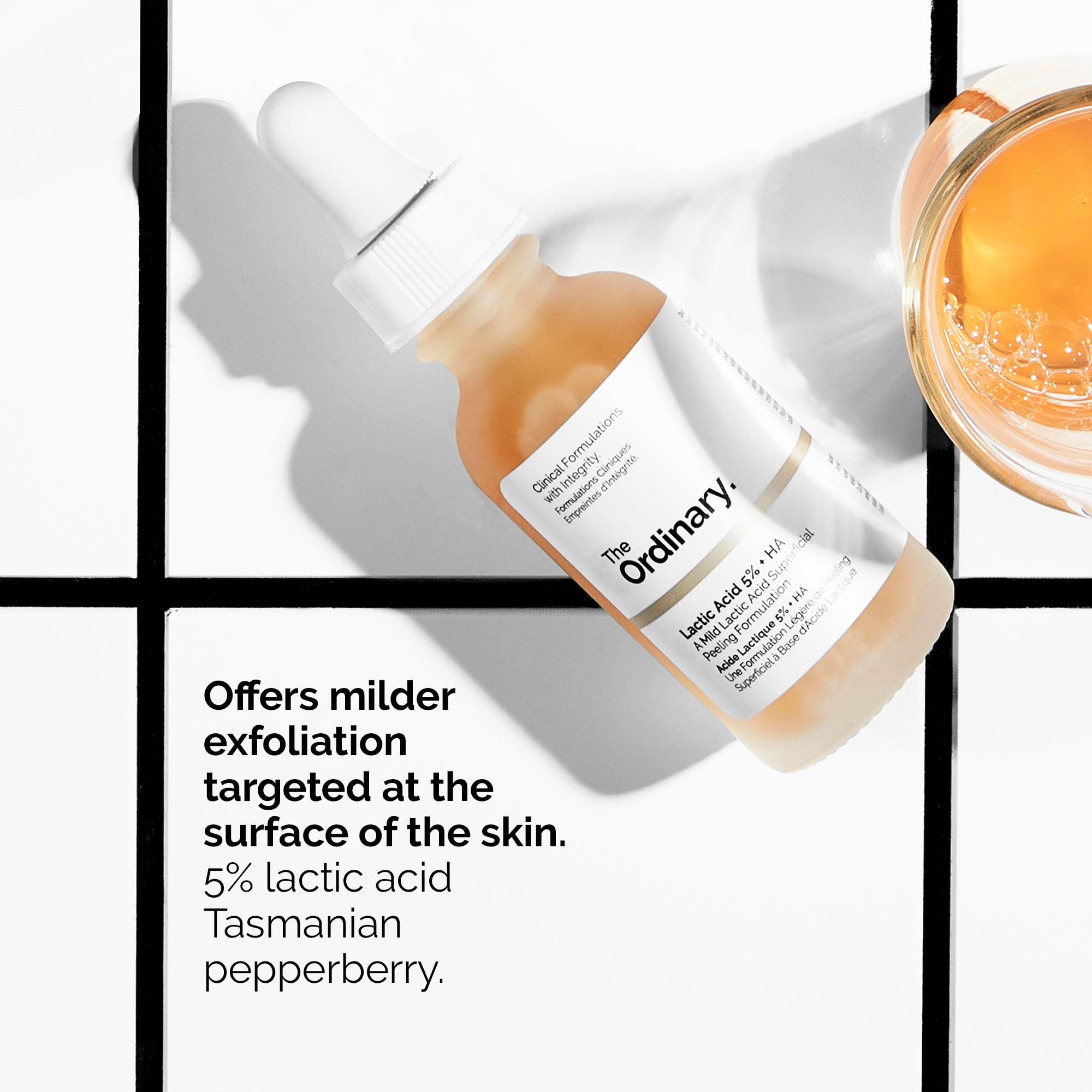 The Ordinary Lactic Acid 5% + Hyaluronic Acid 2%, Gentle Exfoliating Serum for Smoother Skin - Image 3