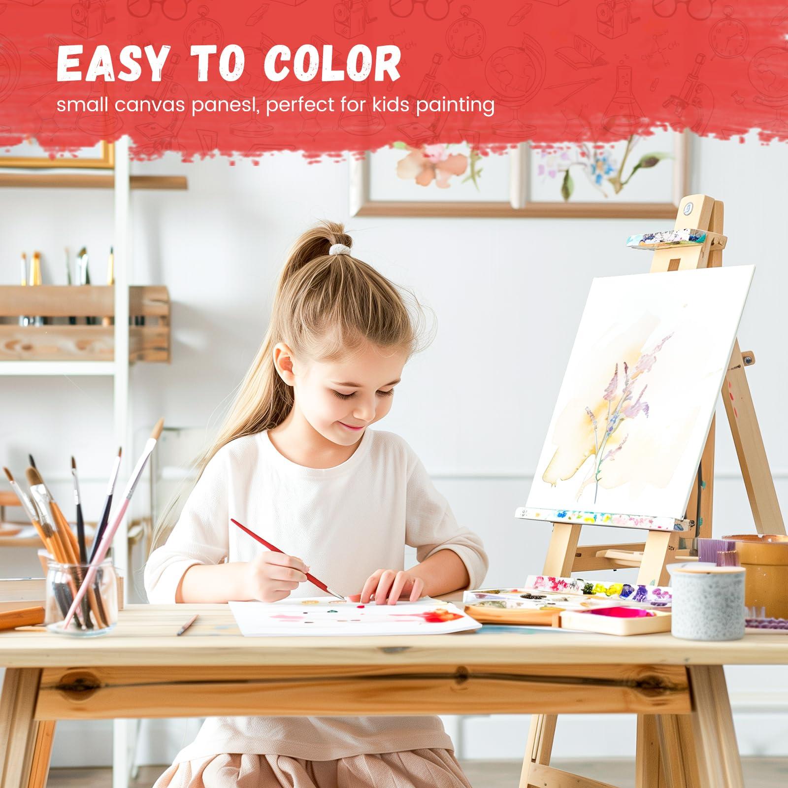 Simetufy 72 Pack Small Canvas Boards for Painting 5 x 7 inch, Flat Canvas Panels for Kids- Gesso Primed Acid-Free 100% Cotton for Acrylics Oil Watercolor Tempera Paints - Image 2
