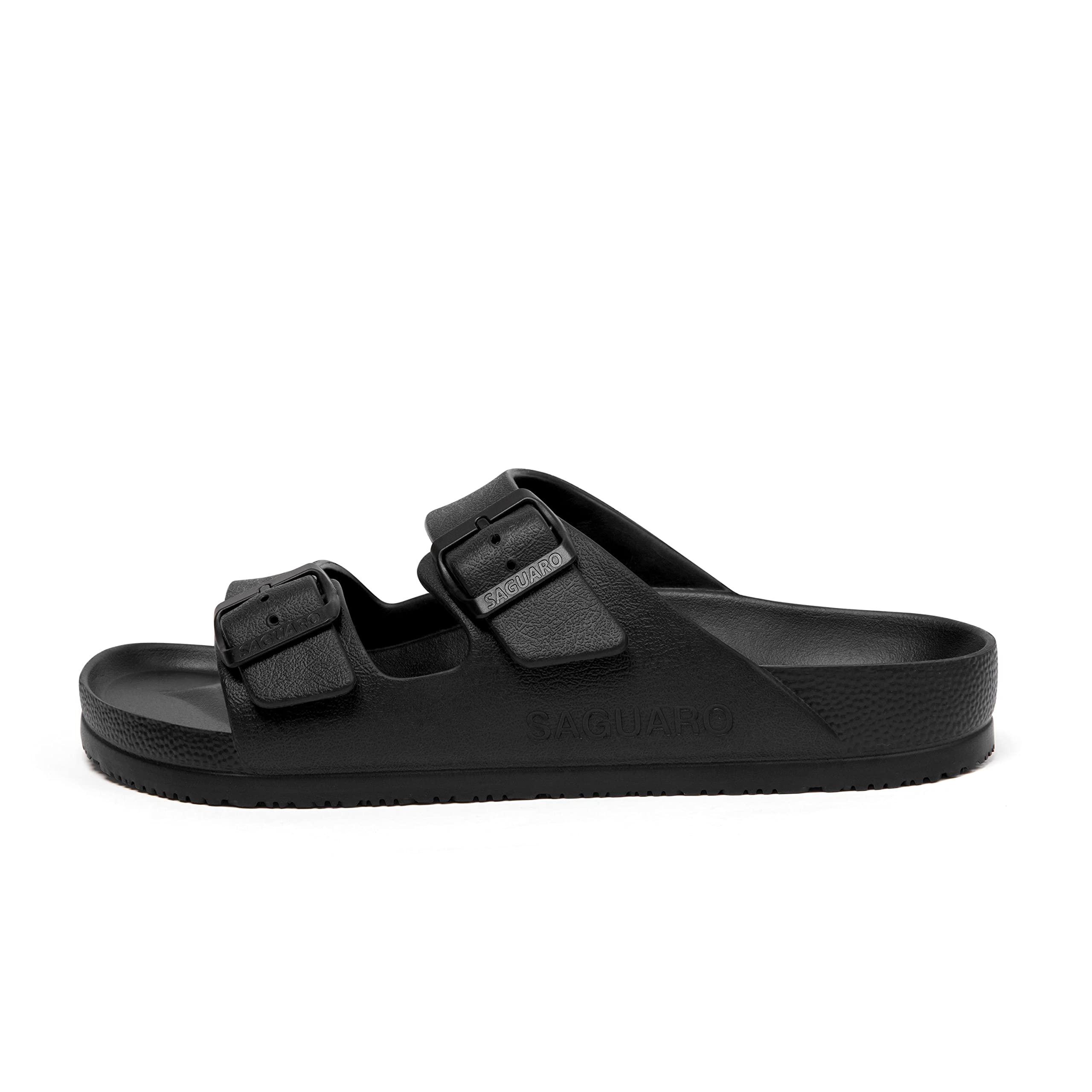 SAGUARO Men's Women's Comfort Double Buckle Sandals Lightweight Adjustable EVA Sandals with Rubble Sole - Image 2