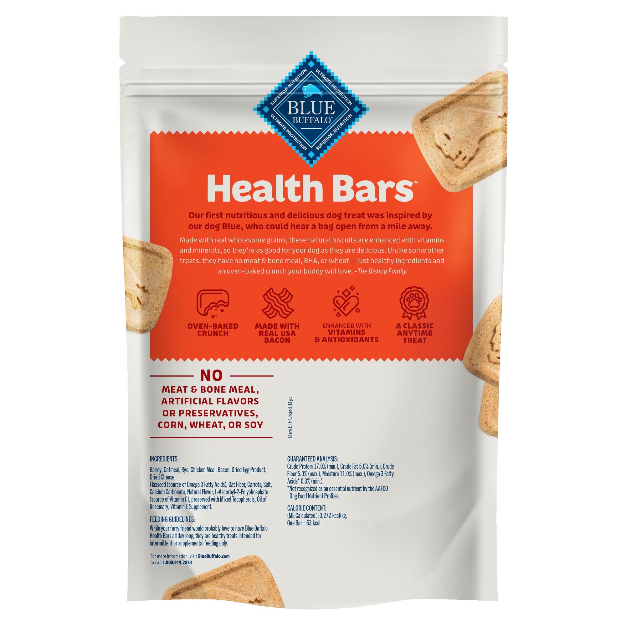 Blue Buffalo Health Bars Crunchy Dog Biscuits, Oven-Baked With Natural Ingredients, Bacon, Egg & Cheese , 16-oz Bag - Image 2