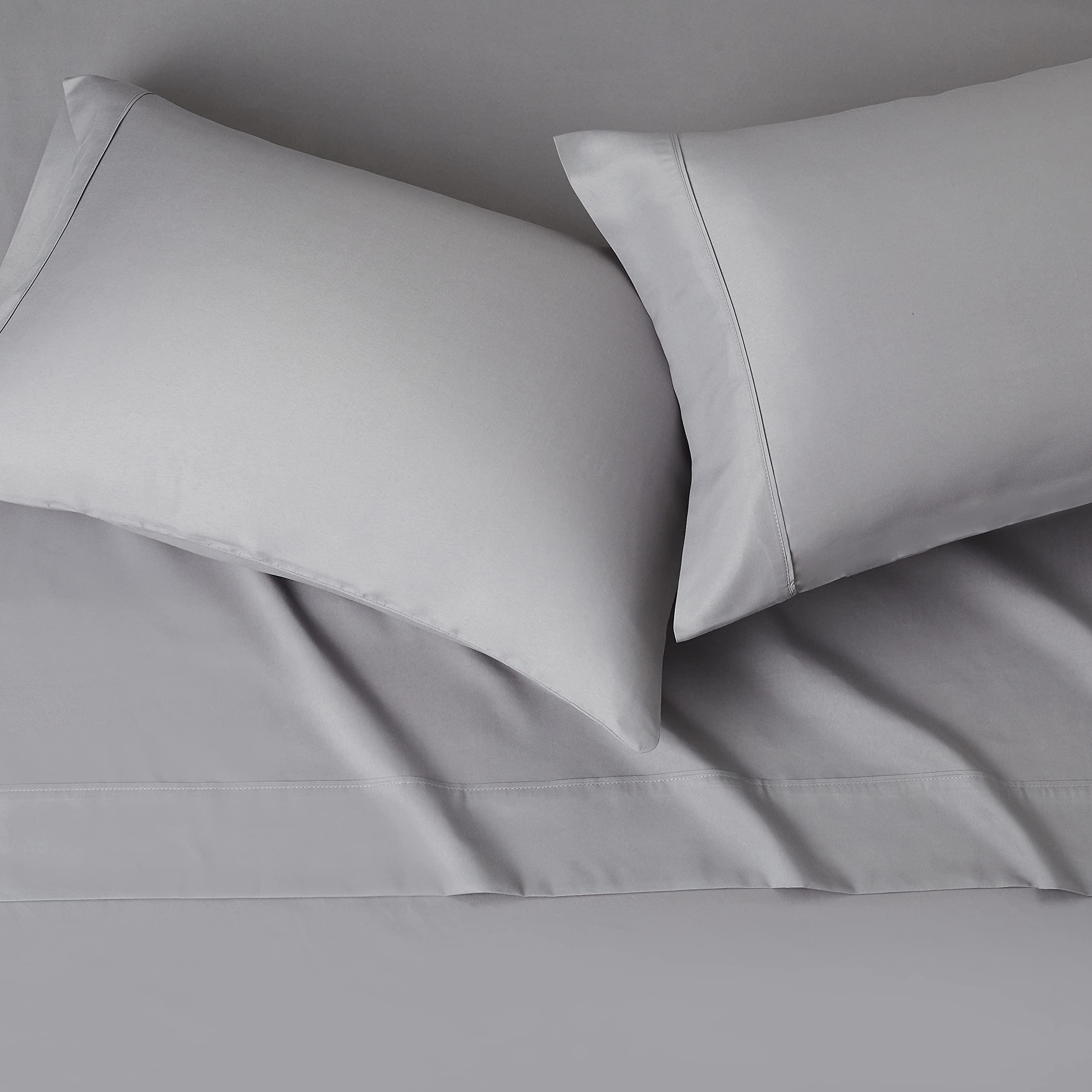 Amazon Basics Lightweight Super Soft Comfortable Brushed Microfiber 4 Piece Bed Sheet Set with 14-Inch Deep Pockets, Queen, Dark Gray, Solid - Image 3