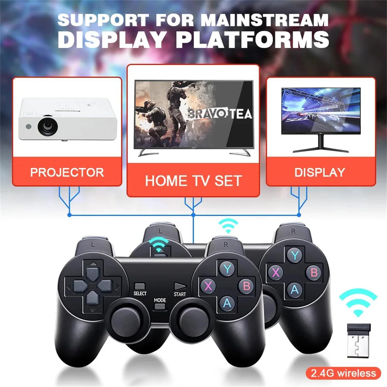 ZWXYVUT Retro Video Game Console-X2 Plus 4K Game Stick 3D HD Wireless Controller TV 50 Emulator(128G 41000+Games) - Image 5
