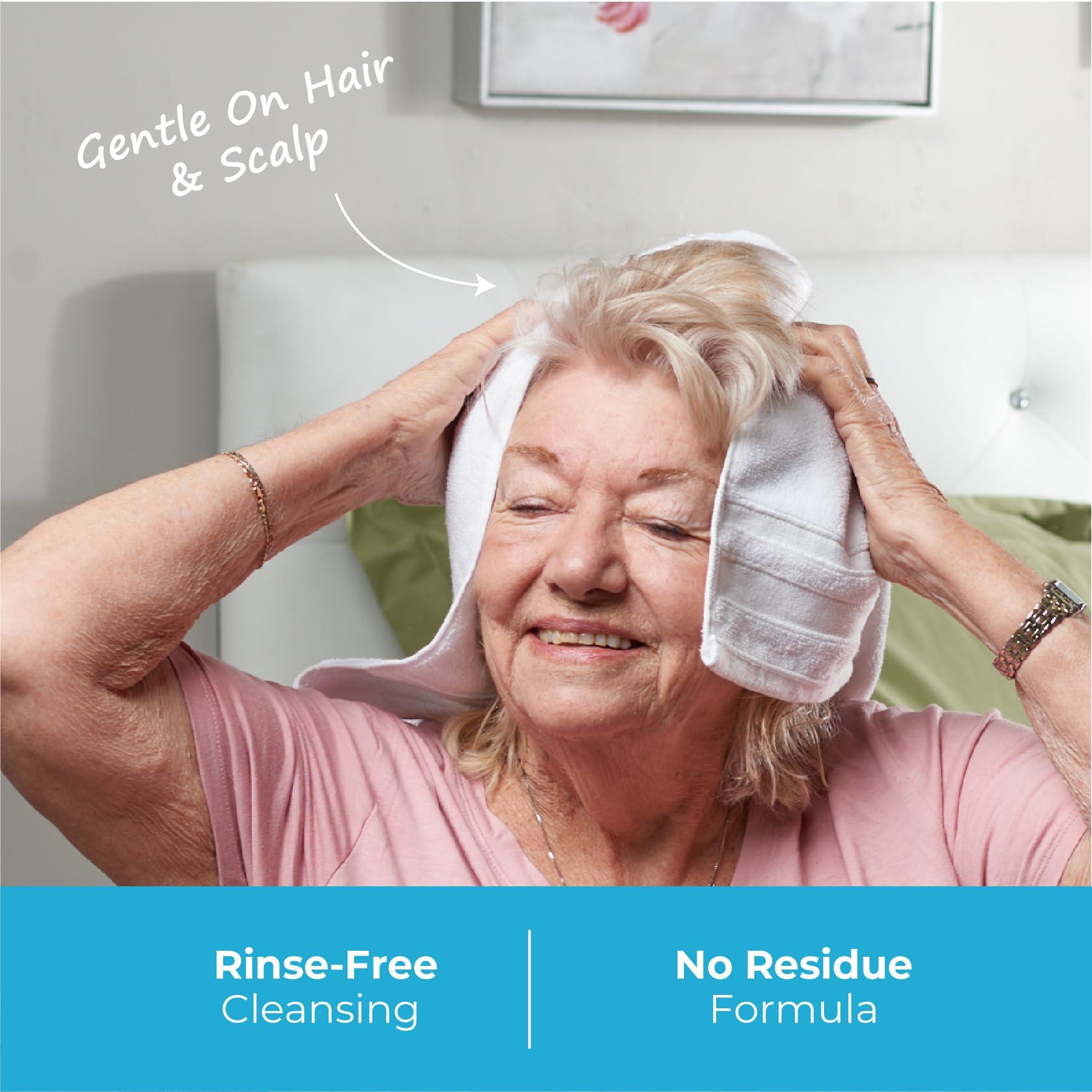 Scrubzz Shampoo Caps No Rinse for Elderly and Bedridden Patients, Rinse Free Shampoo Caps for Post Surgery and Hospital Stays, Waterless Hair Washing Shower Caps - 6 Pack - Image 4