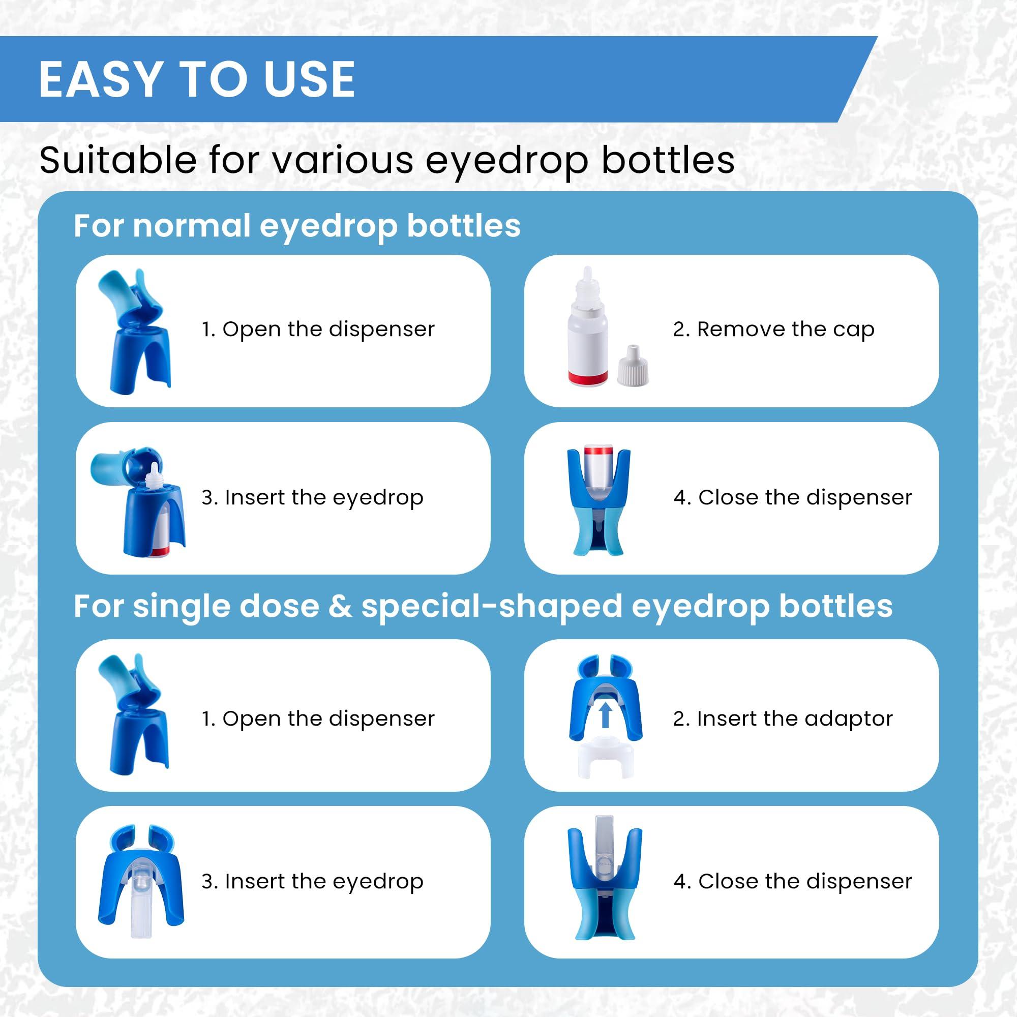 Eyedrop Bottle Dispenser with Silicone Adapter, Reusable Eye Dropper Applicator, Eye Drop Helper for Accurate Delivery ,Safe and Easy Eyecare for Seniors and Family, Fits Most Eye Drops Bottles - Image 7
