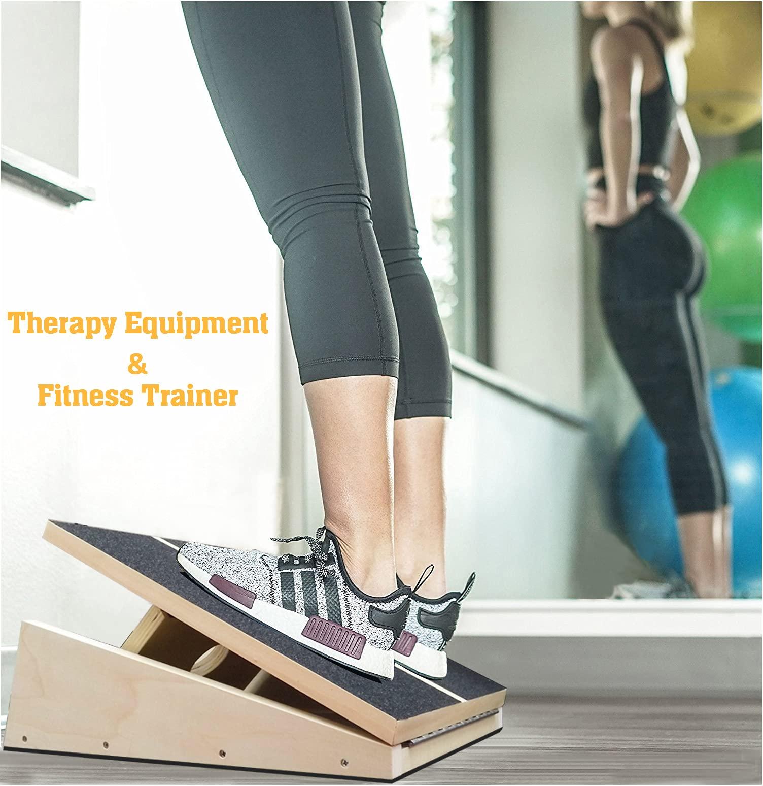 Liberty Imports Professional Wooden Slant Board, Adjustable Incline Calf Stretch Balance Board, Exercise Rehab Training Equipment - Image 7