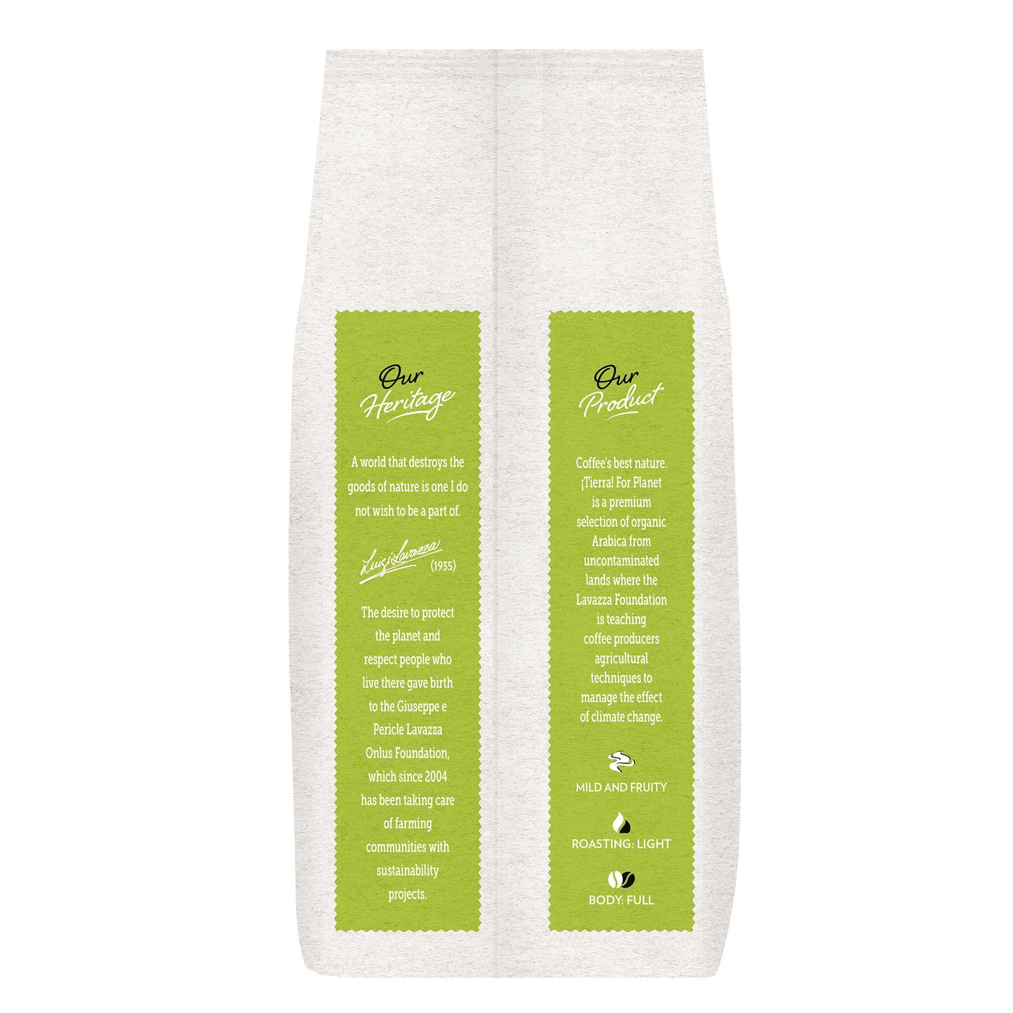Lavazza ¡Tierra! Organic for Planet Whole Bean Coffee, Light Roast, 100% Arabica, 2.2 lb Bag (pack of 1) - Image 3