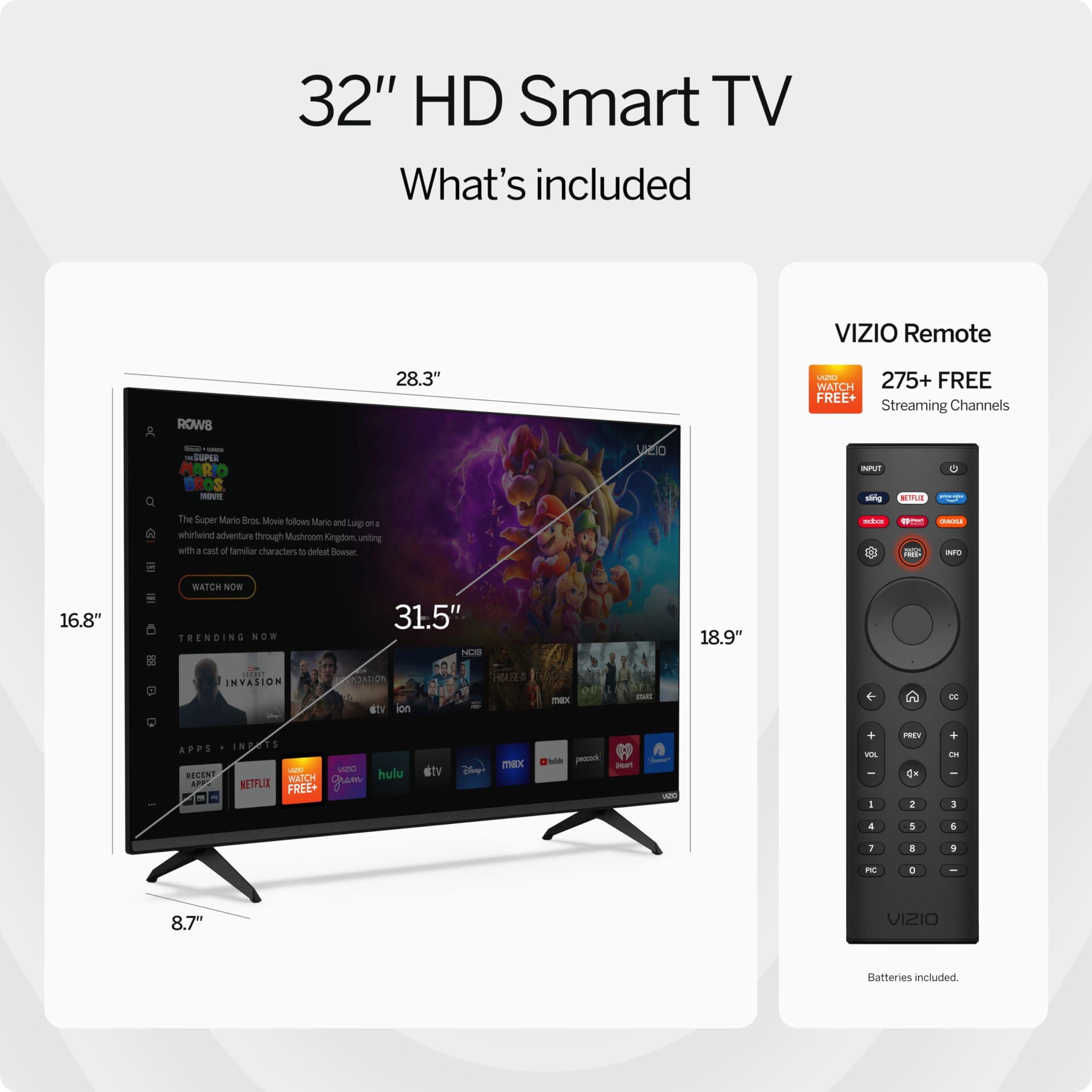 VIZIO HD 32" 720P LED Smart TV with Dual-Band WiFi 5, TV Apps - VHD32M-0807 (Renewed) - Image 3
