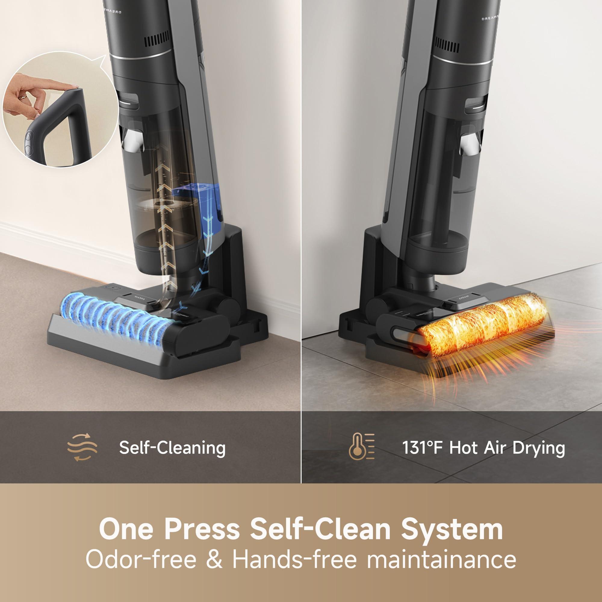 DREAME H12S Wet Dry Vacuum Cleaner, Cordless Vacuum Mop All in One for Hard Floors, Edge Cleaning with Dirt Detection, Hot Air Drying, Smart Floor Cleaner Great for Sticky Messes on Multi-Surfaces - Image 5