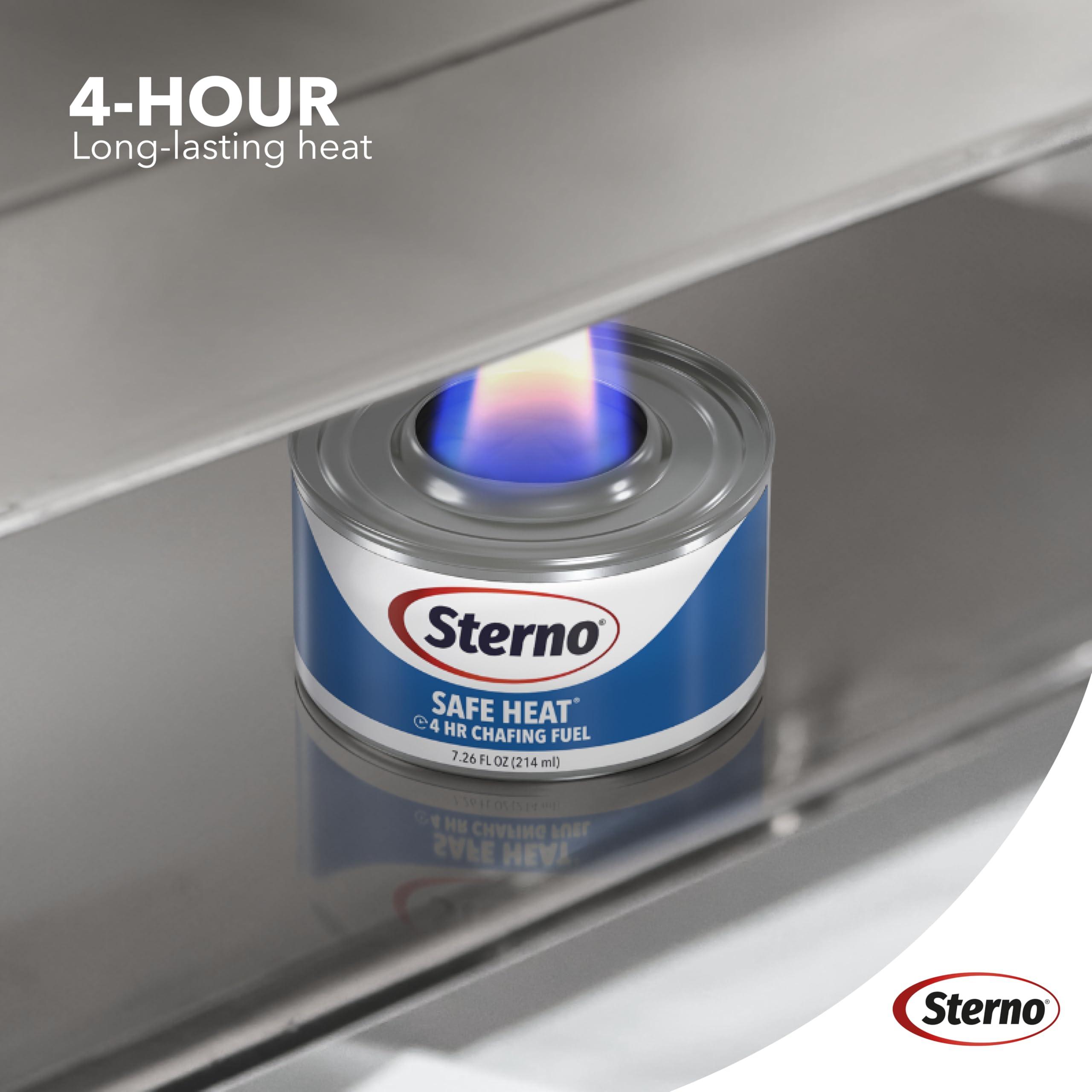 Sterno Fuel Cans - 4-Hour Burn, (12-Pack) Chafing Dish Fuel Can Burners for Food Warmer, Resealable Chafer Fuel Canned Heat, Safe Heat - Image 2