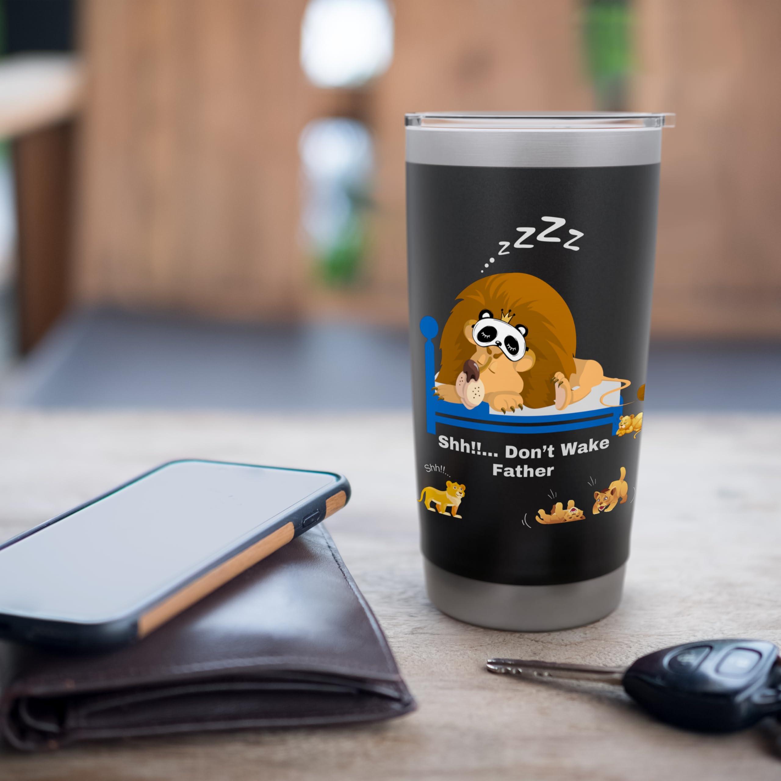 Lion Sleeping Father Gifts Father's Day Birthday Christmas Stainless Steel Insulated Tumbler - Image 7