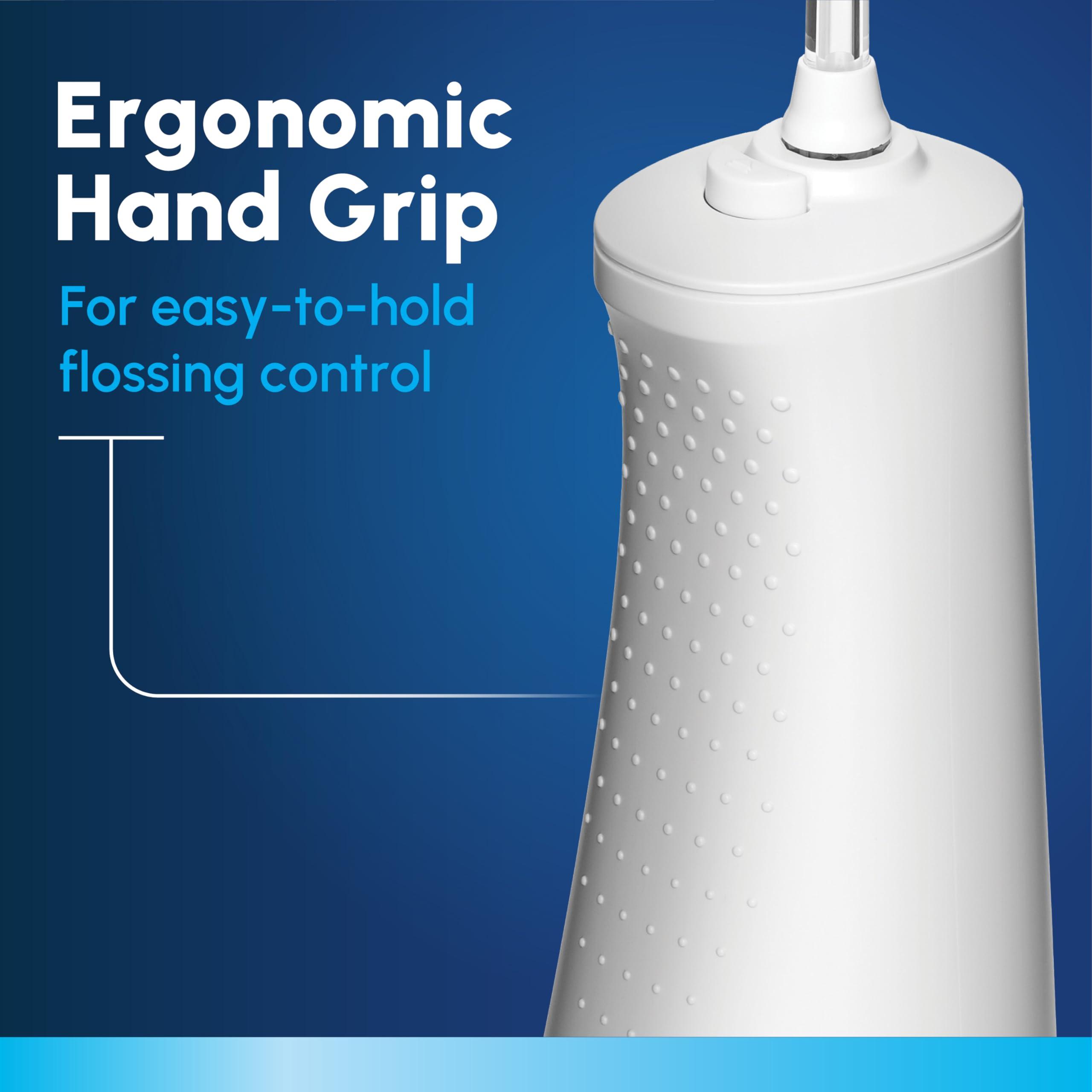 Waterpik Cordless Pulse Rechargeable Portable Water Flosser for Teeth, Gums, Braces Care and Travel with 2 Flossing Tips, Waterproof, ADA Accepted, WF-20 White, Packaging May Vary - Image 6