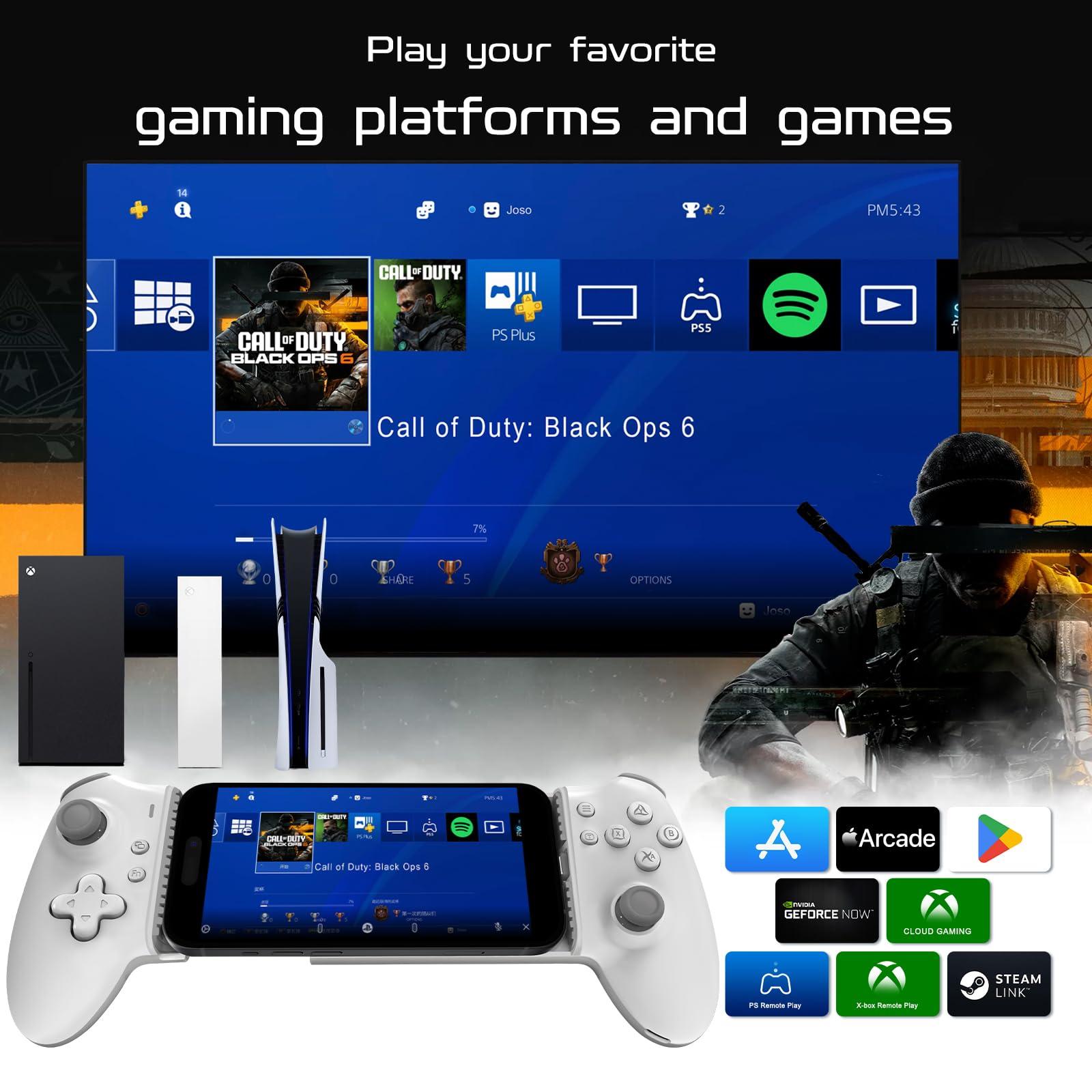 Joso Phone Controller for Android & iPhone 16/15 Series, USB-C Mobile Game Controller with Ergonomic Design, Compatible with PS Remote Play/Cloud Gaming/Emulator - Image 2