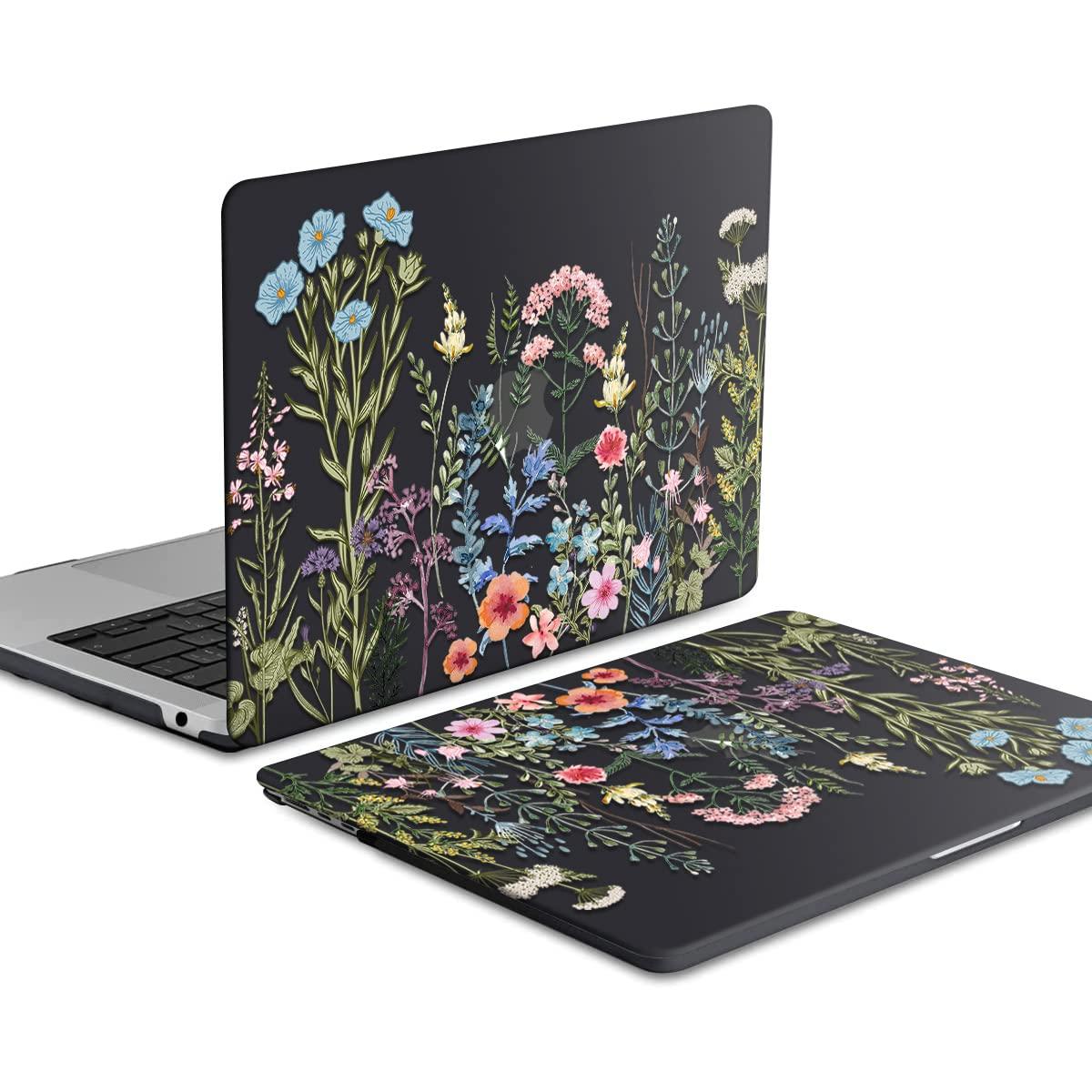 iCasso for MacBook Air 13 inch Case 2025 2024-2022 Release M4 A3240 M3 A3113 A2681 M2 with Liquid Retina Display, Hard Plastic Shell for Mac Air 13.6, TPU Keyboard Cover&Screen Protector, Weeds - Image 3