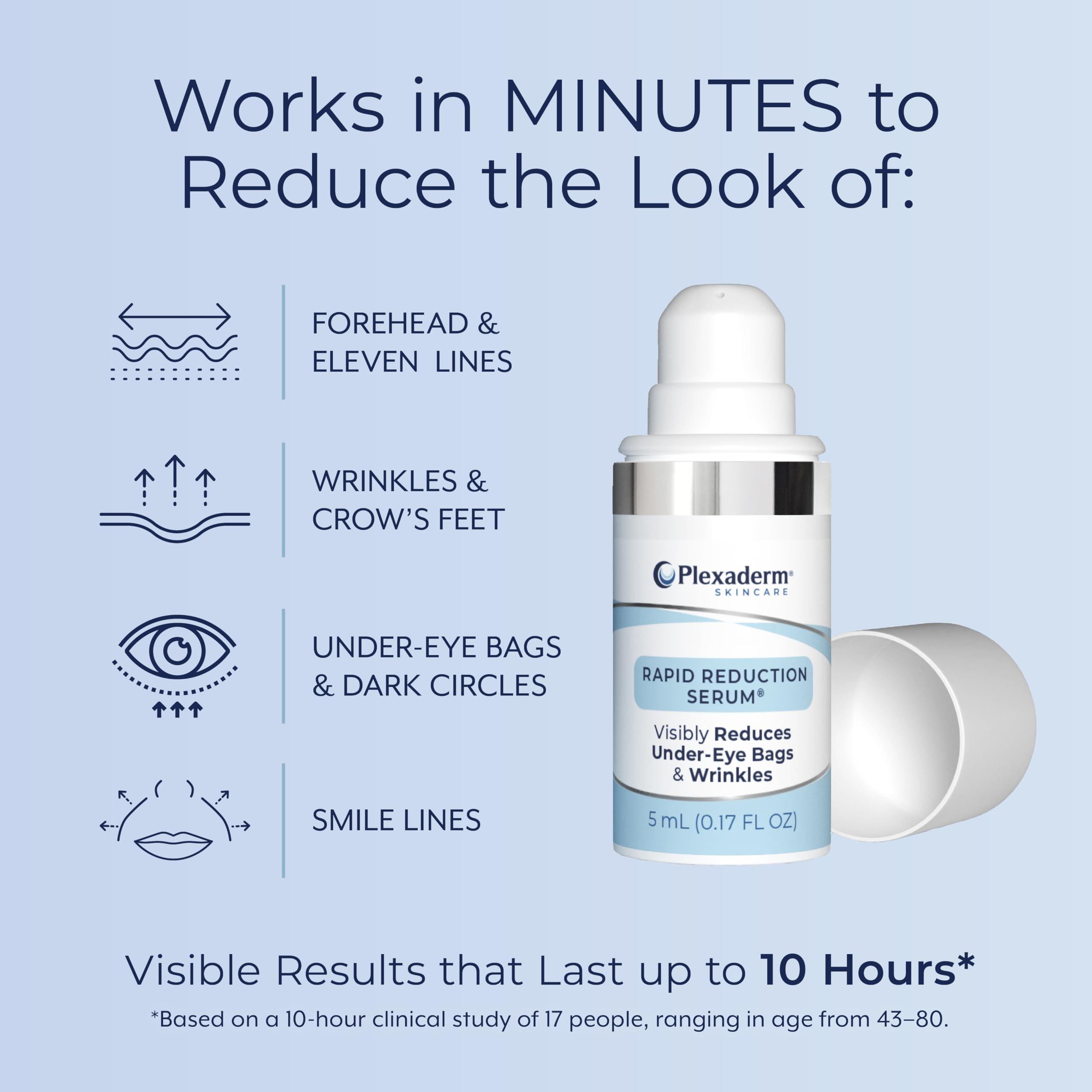 Plexaderm Rapid Reduction Eye Serum - Visibly Reduces Under-Eye Bags, Wrinkles, Dark Circles, Fine Lines & Crow's Feet Instantly, Anti Aging Wrinkle Remover for Face, Pump - Image 3