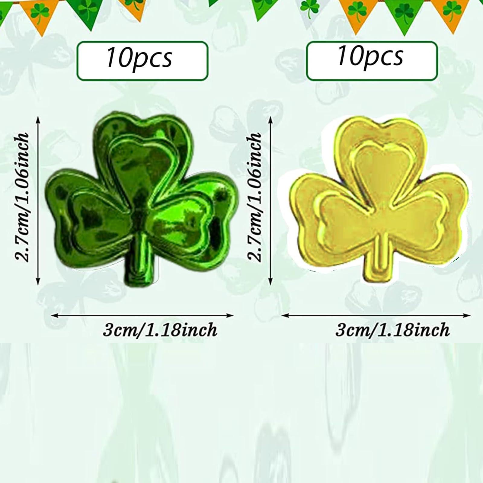 76 Pieces St. Patrick's Vases Filler Shamrocks Ornament for Vases Filler for Vases Centerpiece for St. Patrick's Festival Party Table Decor - Image 3