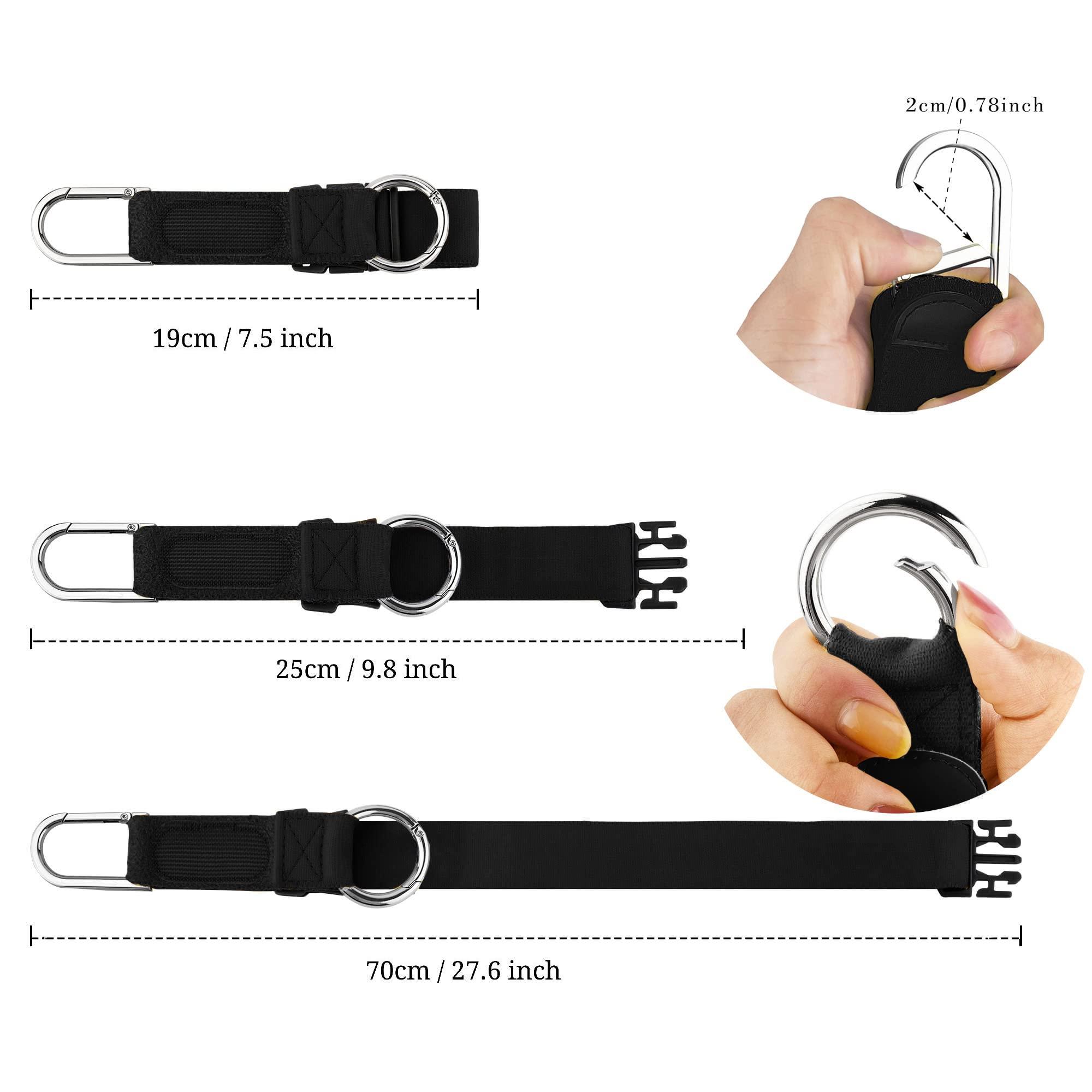 Elastic Jacket Gripper with D-Ring Hook and Buckle, ZINZ D-Ring Hook Baggage Suitcase Straps Belts Travel Accessories, Makes Your Hands Free - Image 2