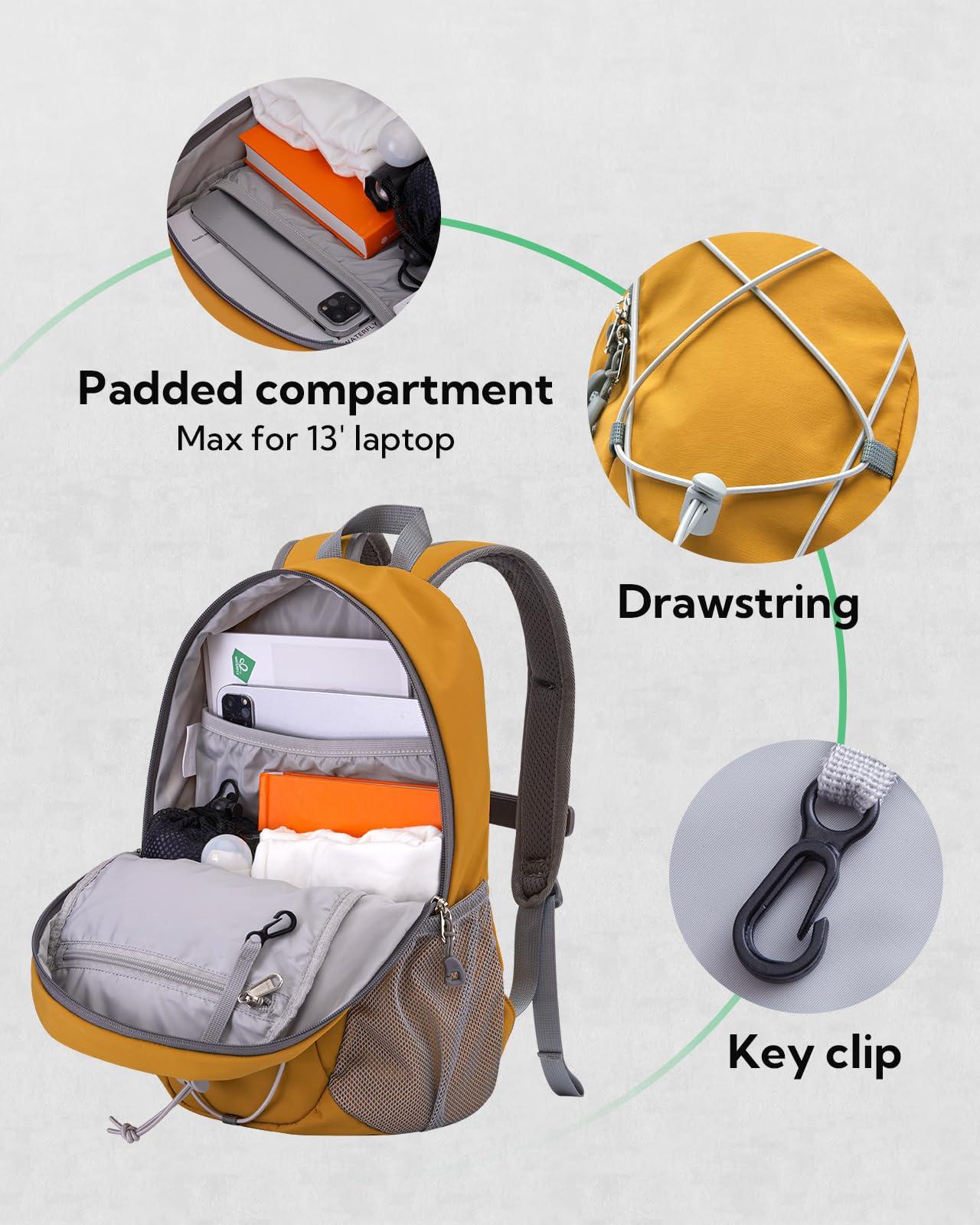 WATERFLY 12L Small Hiking Backpack: Day Pack Lightweight Travel Bag Camping Fitness Cycling Outdoor Sports Daypack For Women Men - Image 5