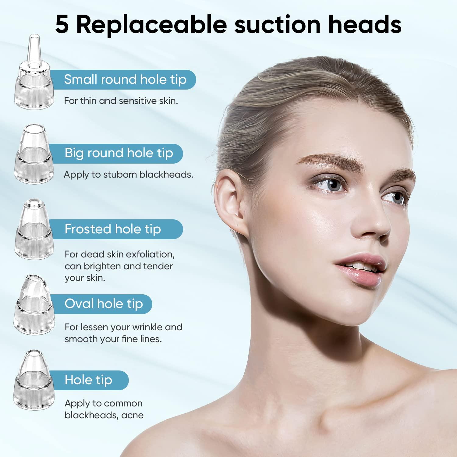 Daweir Blackhead Remover Pore Vacuum - Pimple Extractor Tools Pore Cleaner toolfor Face & Nose - Image 4