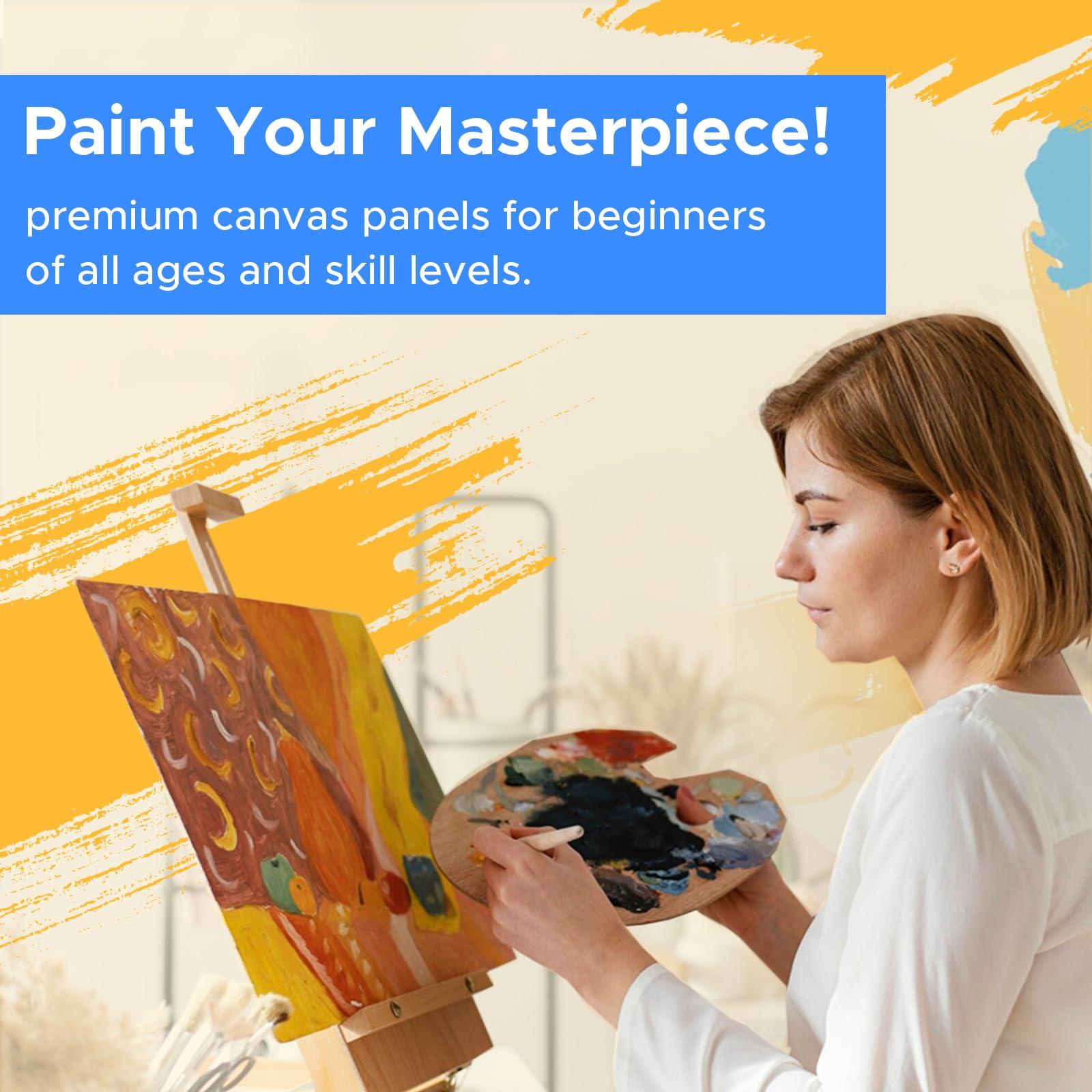 YOURSORTER 54 Pack 5x7 Inch Canvas Boards for Painting Bulk, Kids Art Novices Blank Painting Canvases, Gesso Primed Acid-Free 100% Cotton Canvas Panels for Acrylic Oil Watercolor Tempera Paint - Image 8