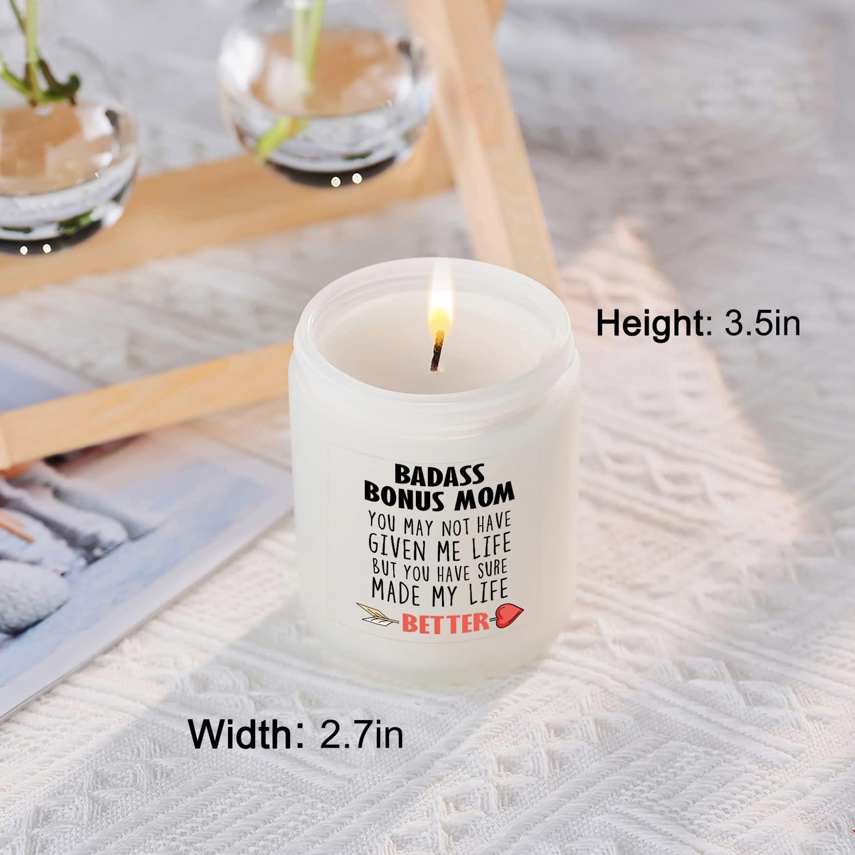 Bonus Mom Gifts- Mother in Law, Stepmom irthday Christmas Mothers Day Gifts- Funny Best Candle Gift Ideas for Adopted Mom from Daughter Son - Image 4