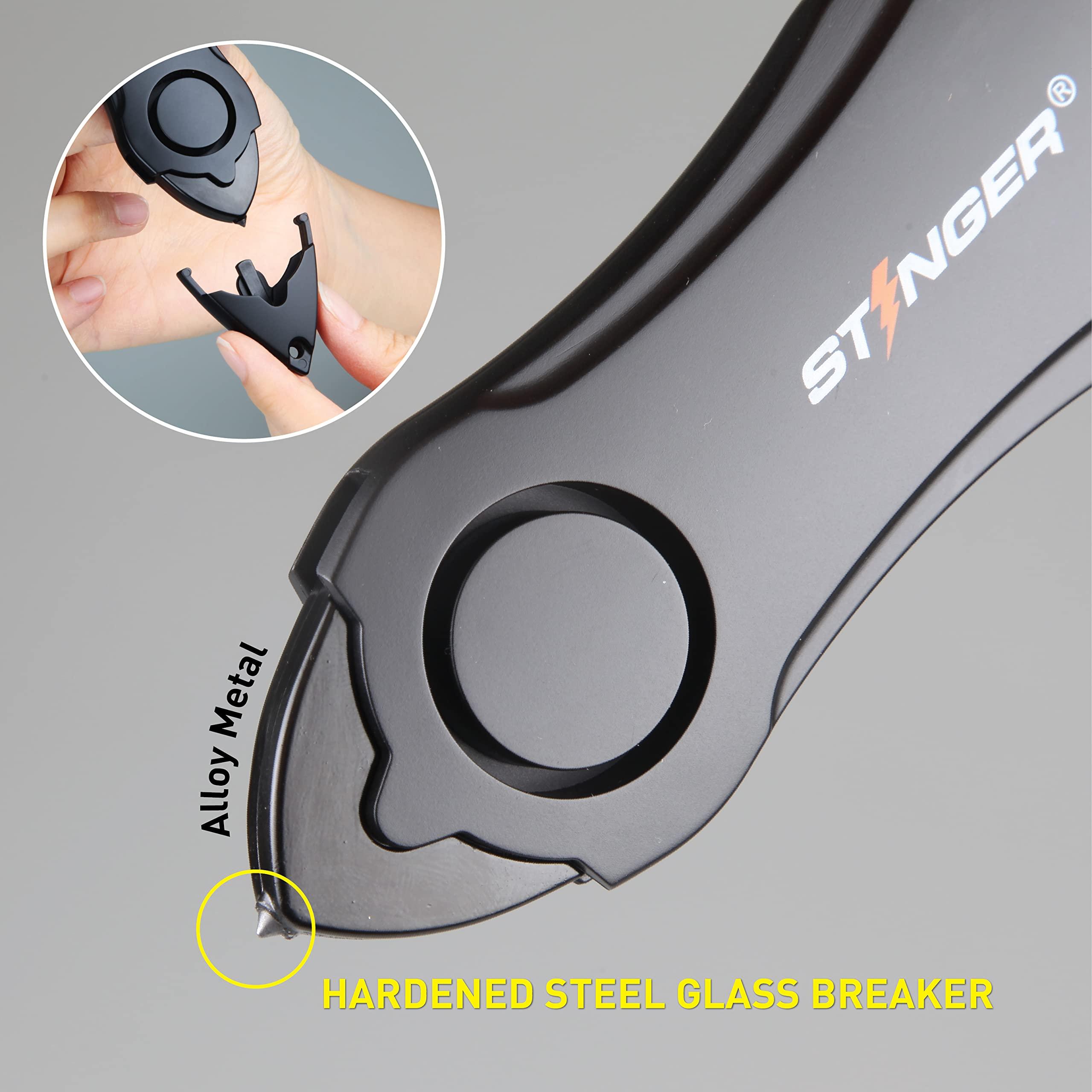 Stinger Personal Alarm Keychain Emergency Tool, Safety Panic Alarm Siren, Seat Belt Cutter, Glass Breaker, Security Device for Women Men Kid, Design in USA (Green Flower) - Image 5