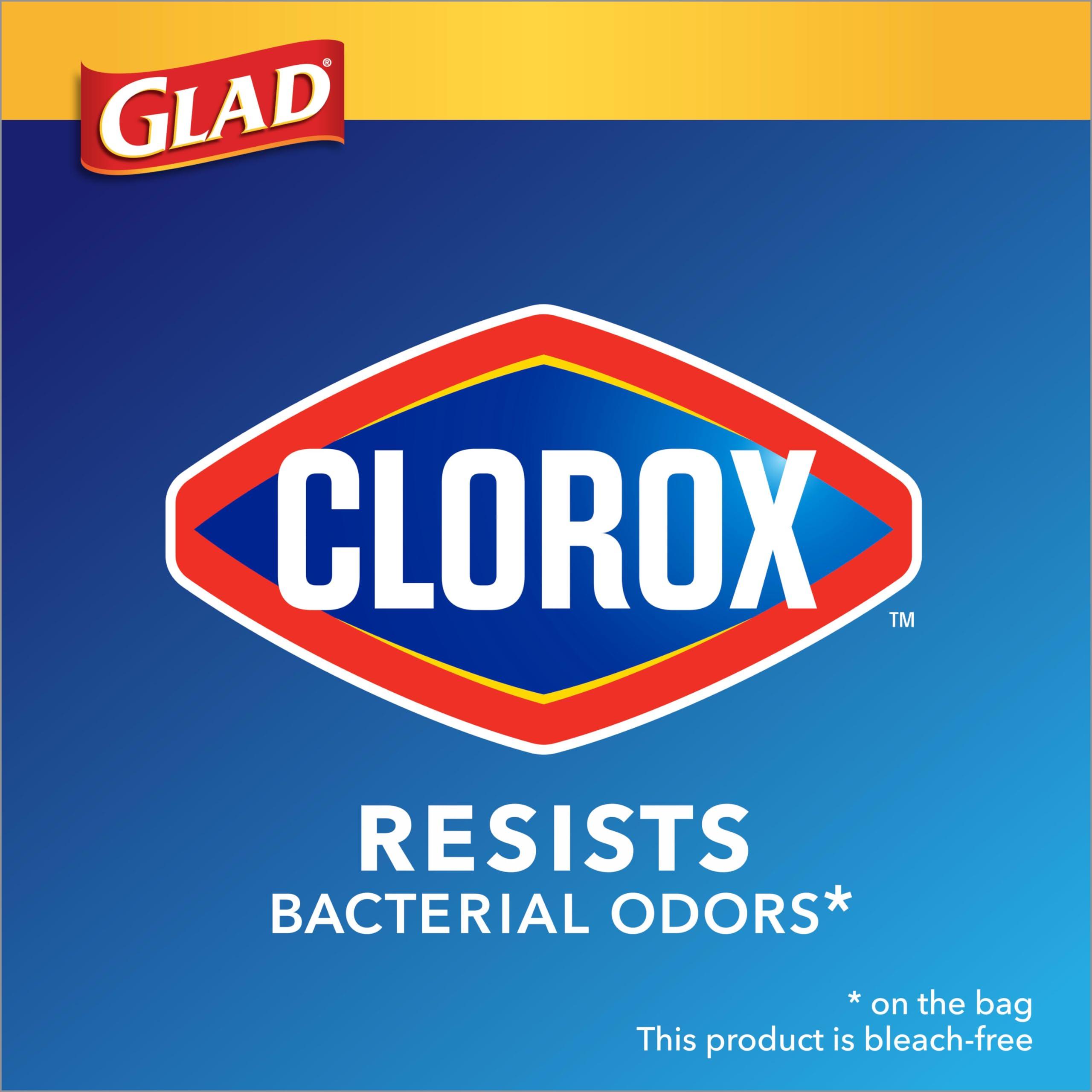 Glad Small Drawstring Trash Bags with Clorox, 4 Gal, Lemon Fresh Bleach, 80 Ct (Package May Vary) - Image 2