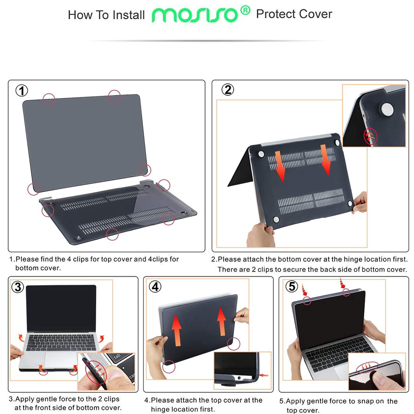 MOSISO Compatible with MacBook Air 13 inch Case 2022 2021 2020 2019 2018 Release A2337 M1 A2179 A1932 Retina Display, Plastic Garden Flowers Hard Shell&Keyboard Cover&Screen Protector, Transparent - Image 3