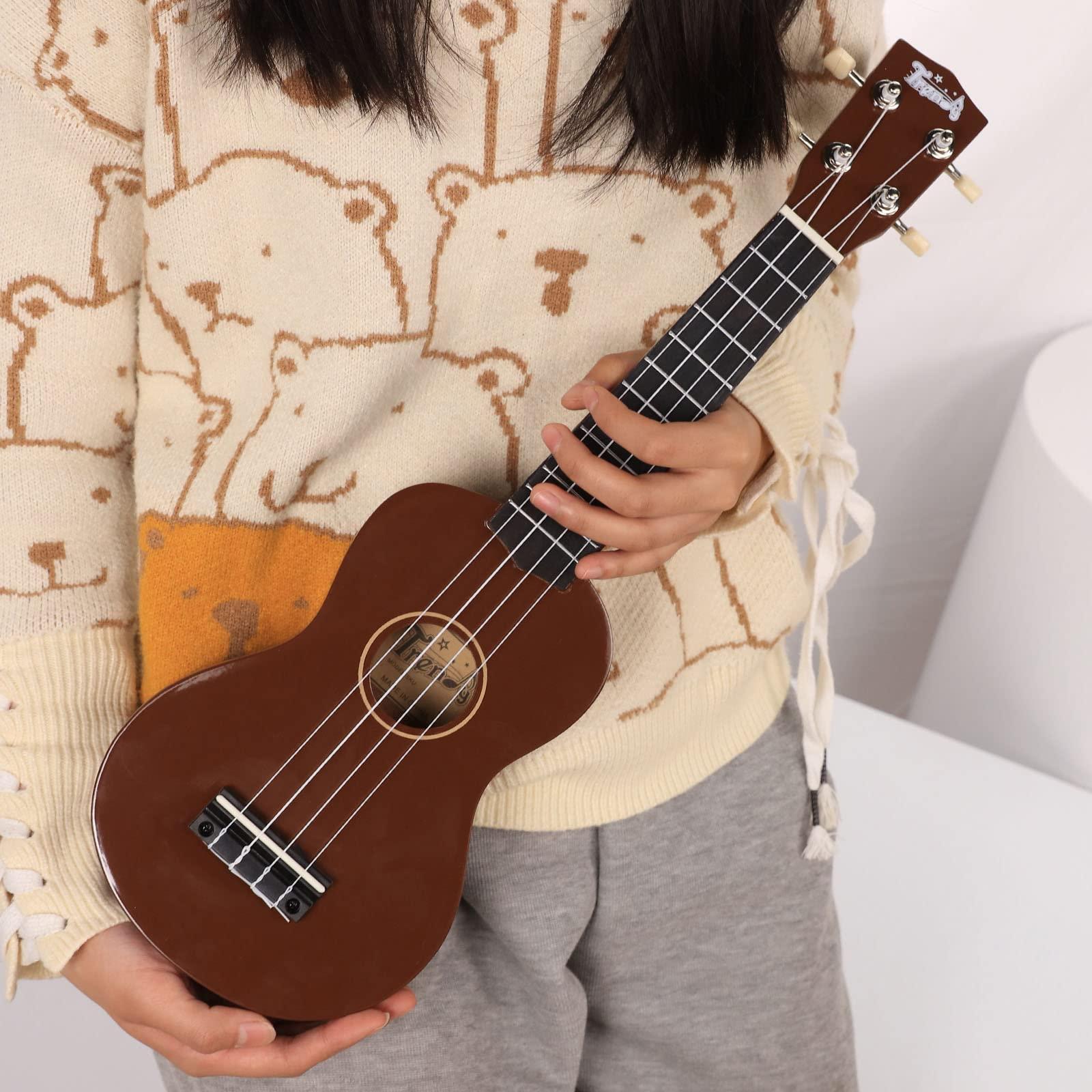 Trendy Soprano Ukulele for Beginners 21 Inch Hawaiian Ukelele for Adult Student Starter (Brown) - Image 6