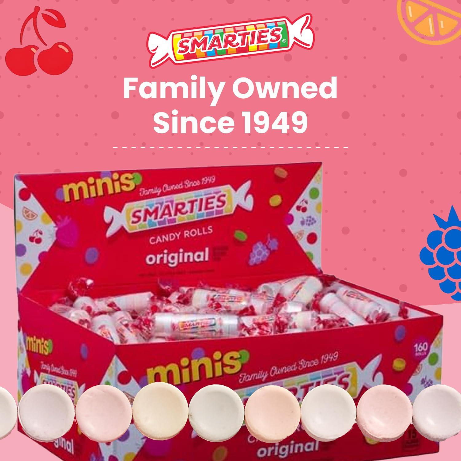Smarties Candy Mini Rolls - Gluten & Vegan Free - Classic Sweetness From Family Owned Company Since 1949, Peanut & Dairy Free - Individually Wrapped Bulk Halloween Candy- 28oz (Pack of 2) - Image 3