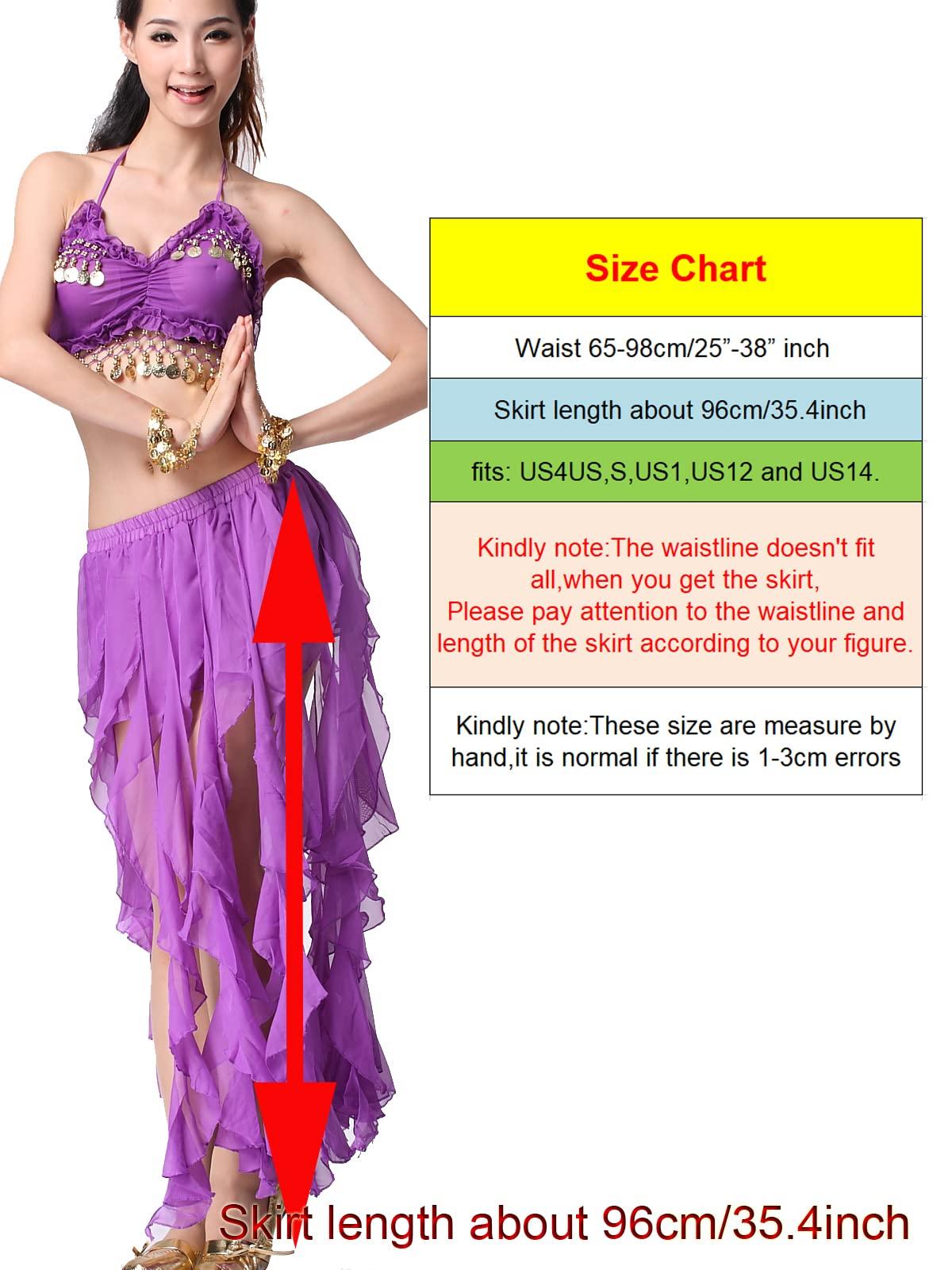 ZLTdream Belly Dance 16PCS-Curling Jellyfish Skirt for Girls andWomen Belly Dancing Outfits - Image 5