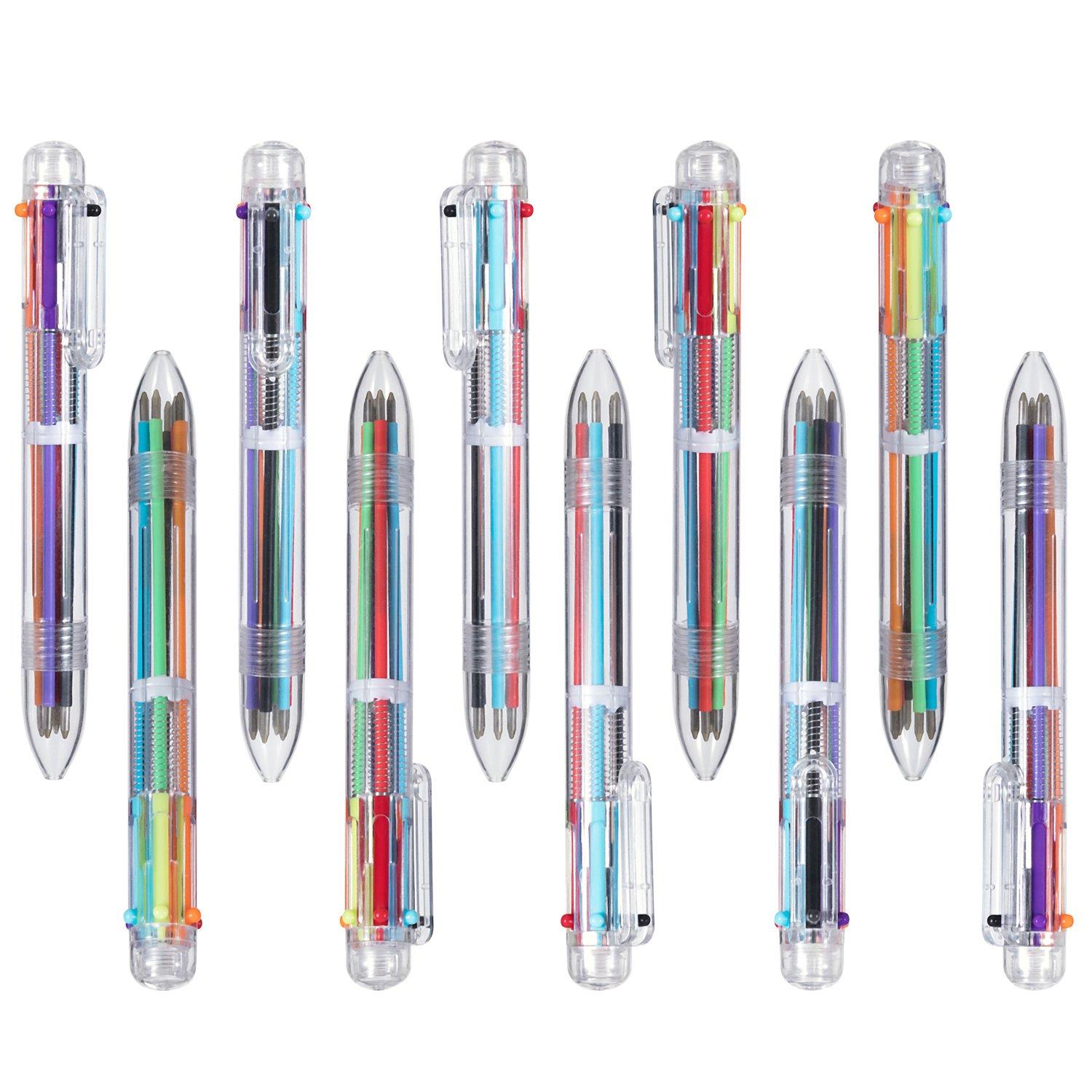 favide 22 Pack 0.5mm 6-in-1 Multicolor Ballpoint Pen,6-Color Retractable Ballpoint Pens for Office School Supplies Students Children Gift,Kids Party Favors - Image 4