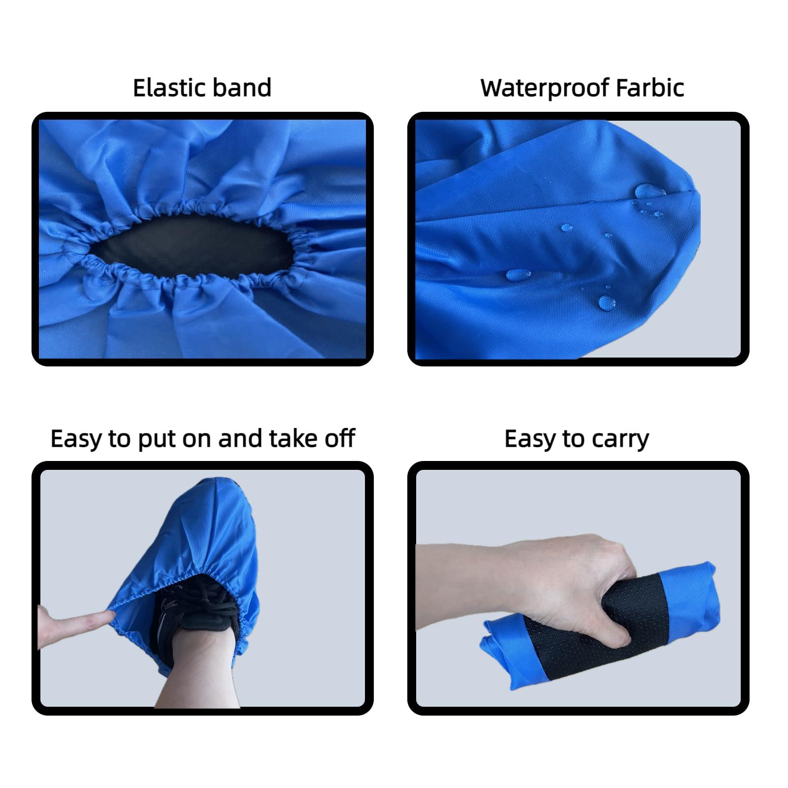 10 Pairs Washable Reusable Shoe Covers Light Weight Boot Covers Anti Slip Dustproof Booties For Indoor Household Office Laboratory (Multicolor, Large) - Image 5