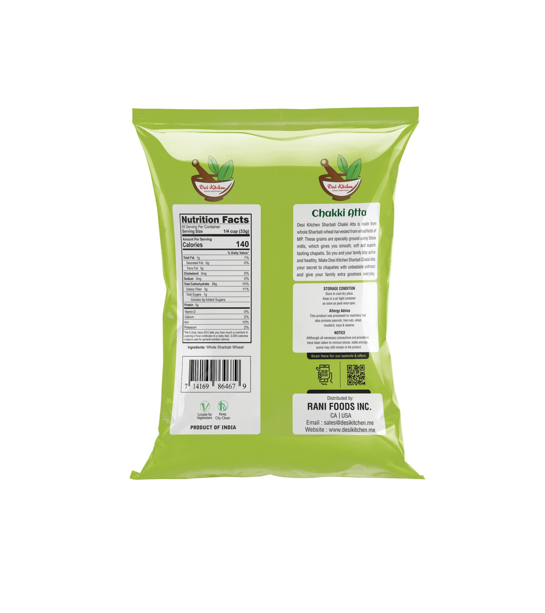 Desi Kitchen MP Sharbati Wheat Flour (Chakki Atta) 4lbs - Image 2