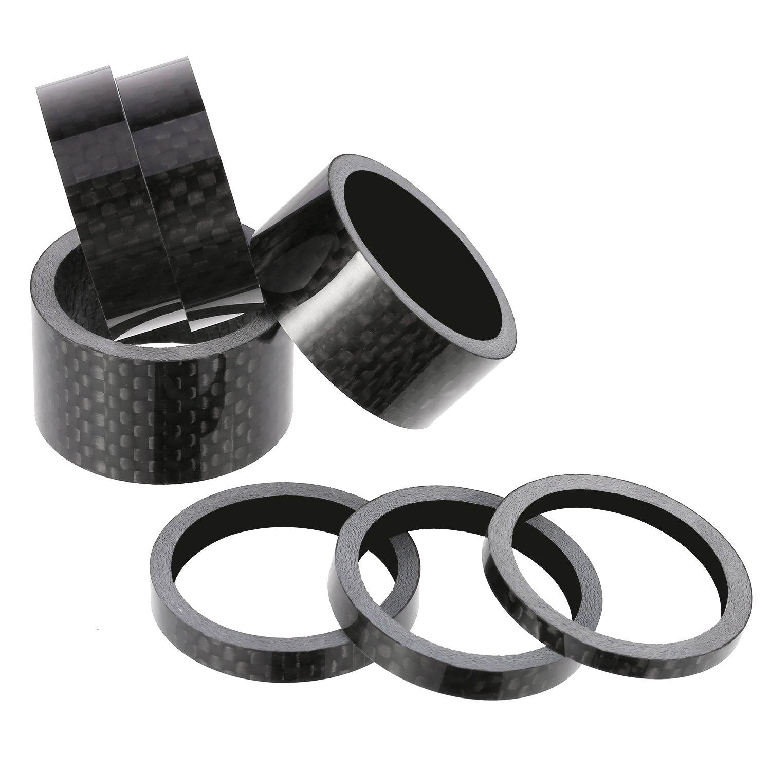 Sumind 11 Pieces Bike Carbon Fiber Headset Spacer Bicycle 1-1/8 Inch 20 15 10 5 3 2 1 mm, 7 Size - Image 4