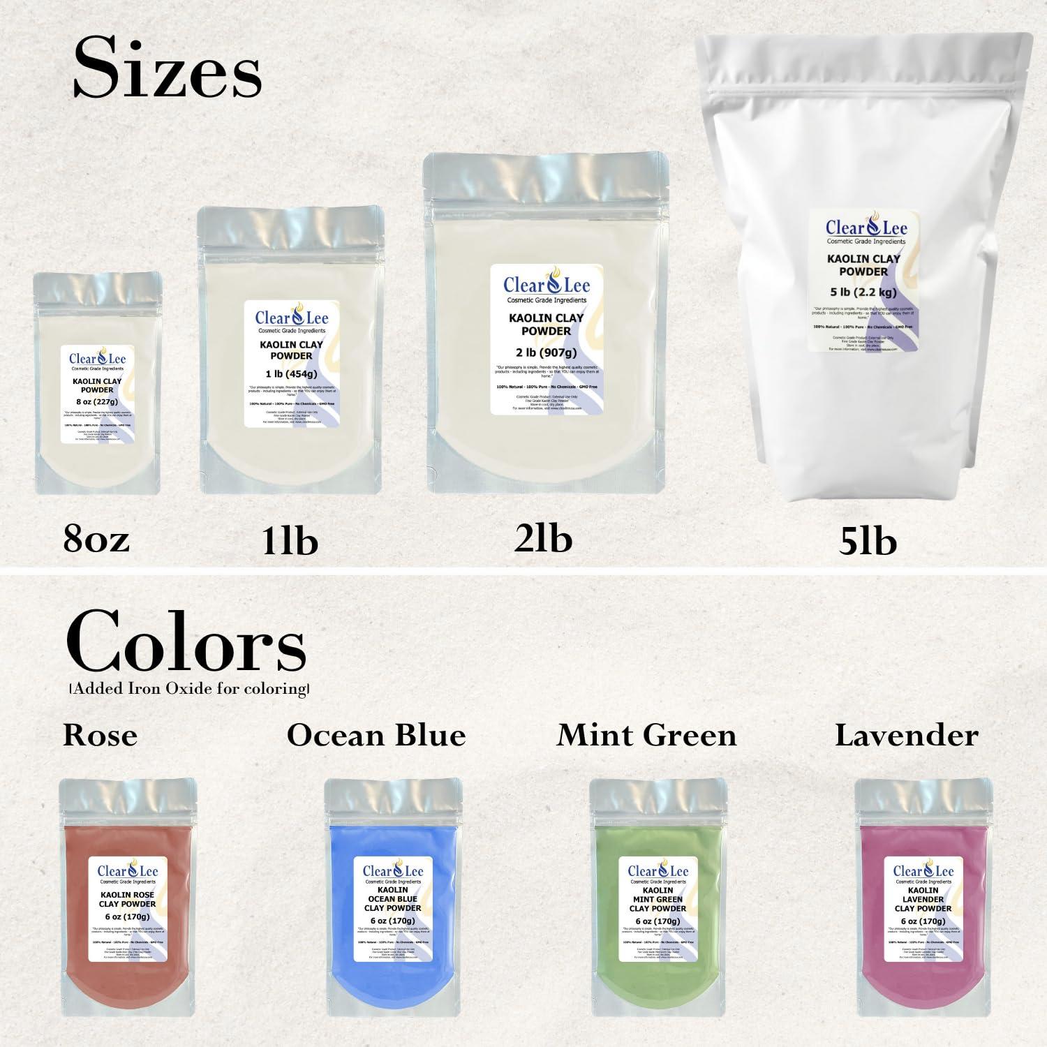 ClearLee Kaolin Clay Cosmetic Grade Powder - 100% Pure Natural Powder - Great For Skin Detox, Rejuvenation, and More - Heal Damaged Skin - DIY Clay Face Mask (2 LB) - Image 7
