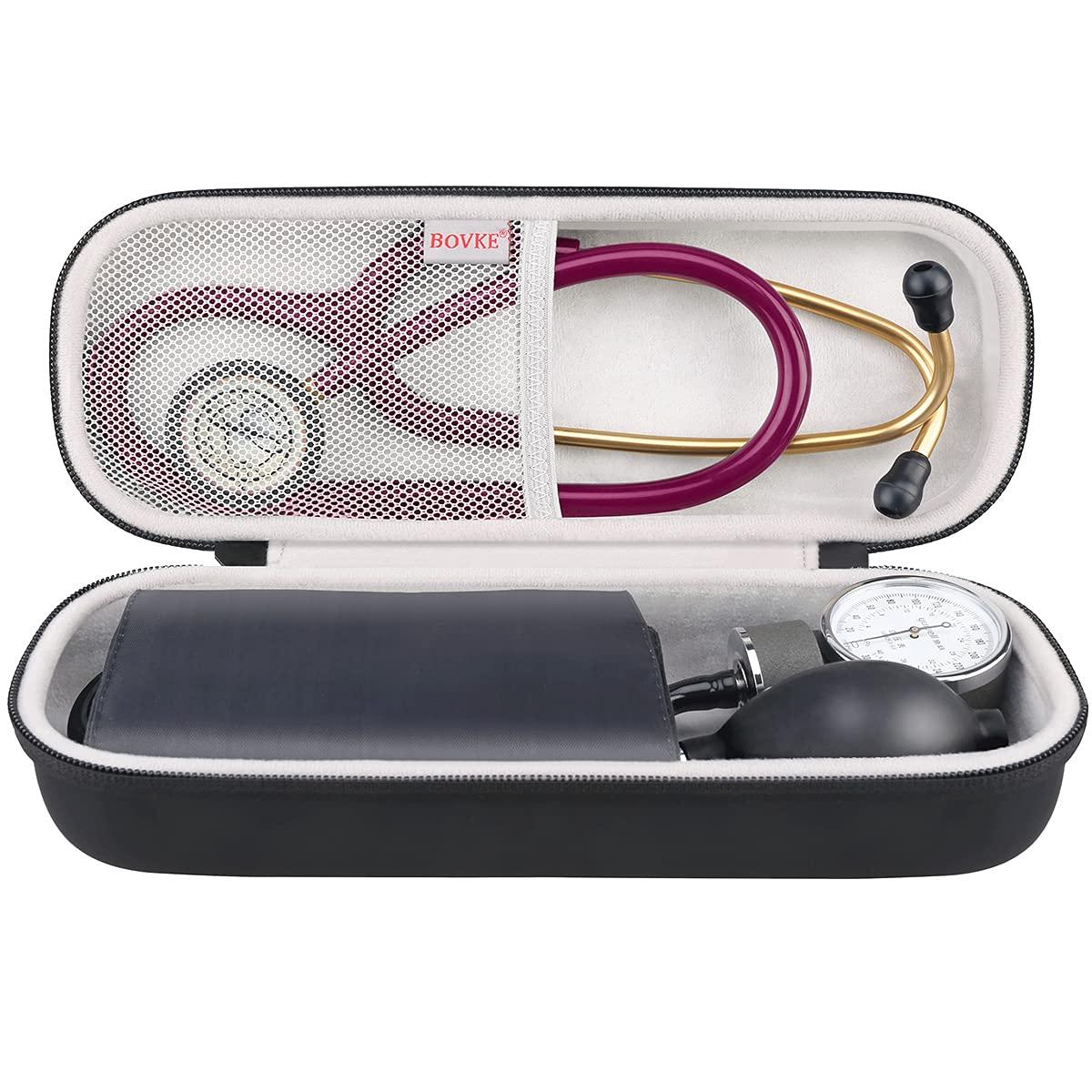 BOVKE Stethoscope Case for 3M Littmann Classic III, Lightweight II S.E, MDF Acoustica Deluxe Stethoscopes - Extra Room for Medical Bandage Scissors EMT Trauma Shear and LED Penlights, Black - Image 7