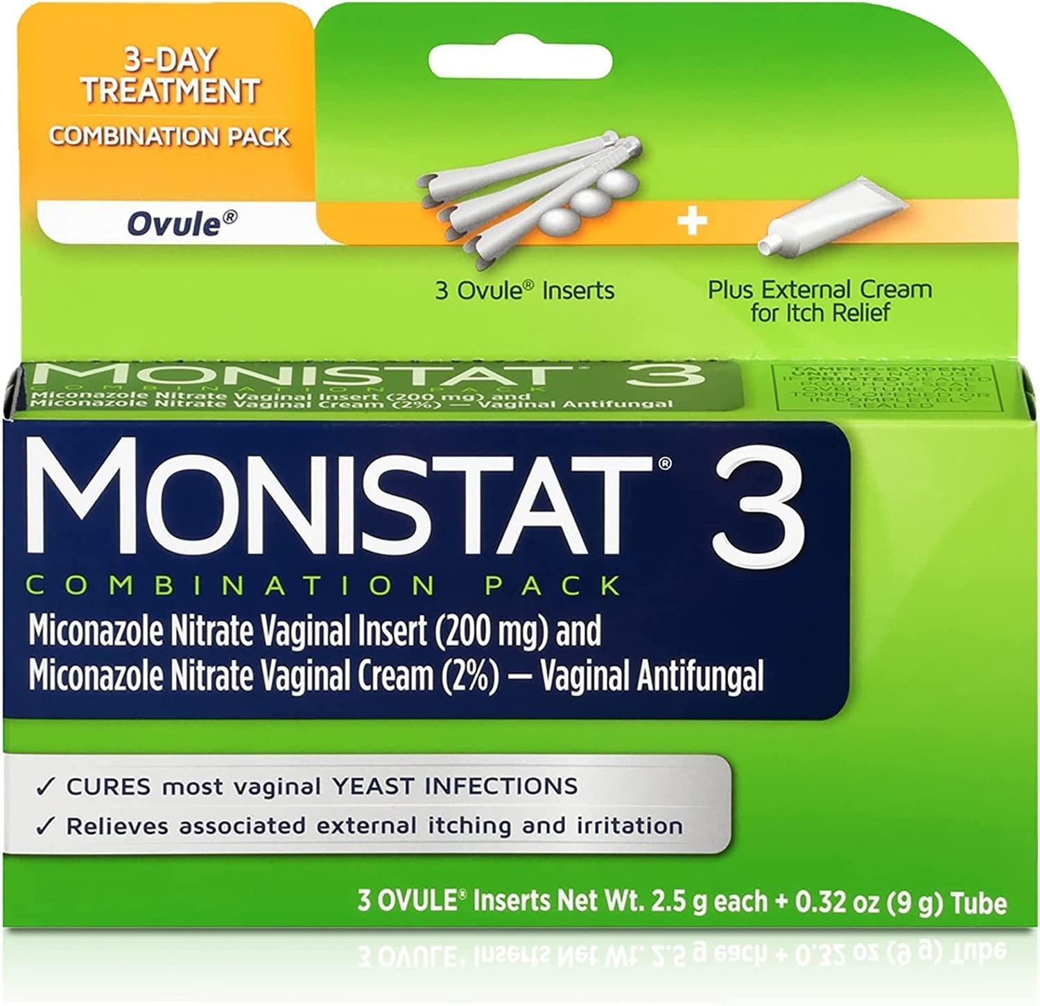 Monistat 3 Vaginal Antifungal Combination Pack - 3 Each, Pack of 2 - Image 2