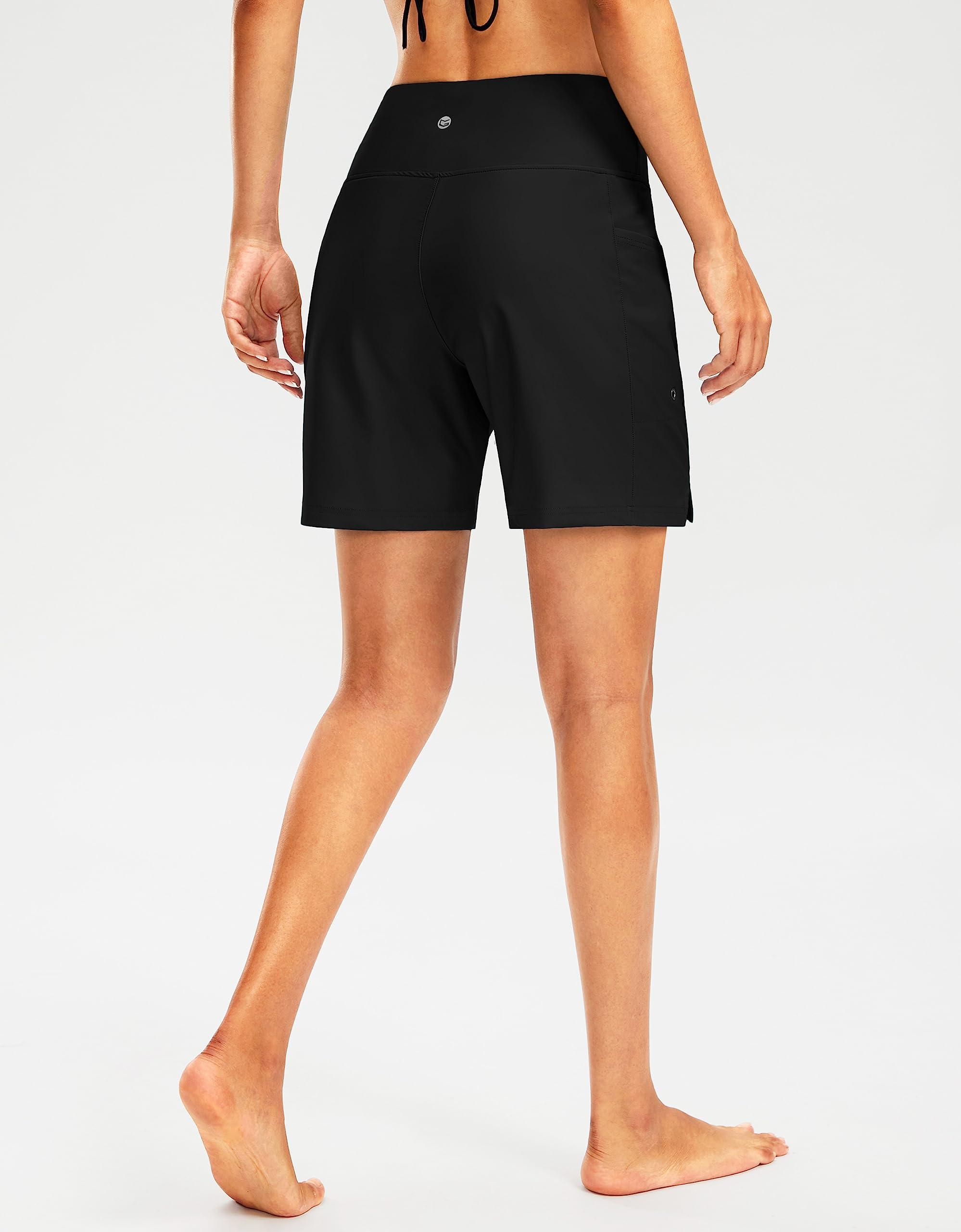 G Gradual Women's 7" Long Swim Board Shorts High Waisted Quick Dry Beach Swimming Shorts for Women with Liner Pockets - Image 3