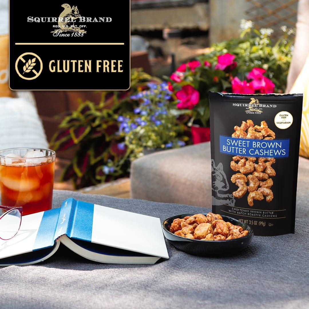 Squirrel Brand Sweet Brown Butter Cashews, 3.5 Ounces Resealable Bag, Gluten Free, Vegetarian - Image 3