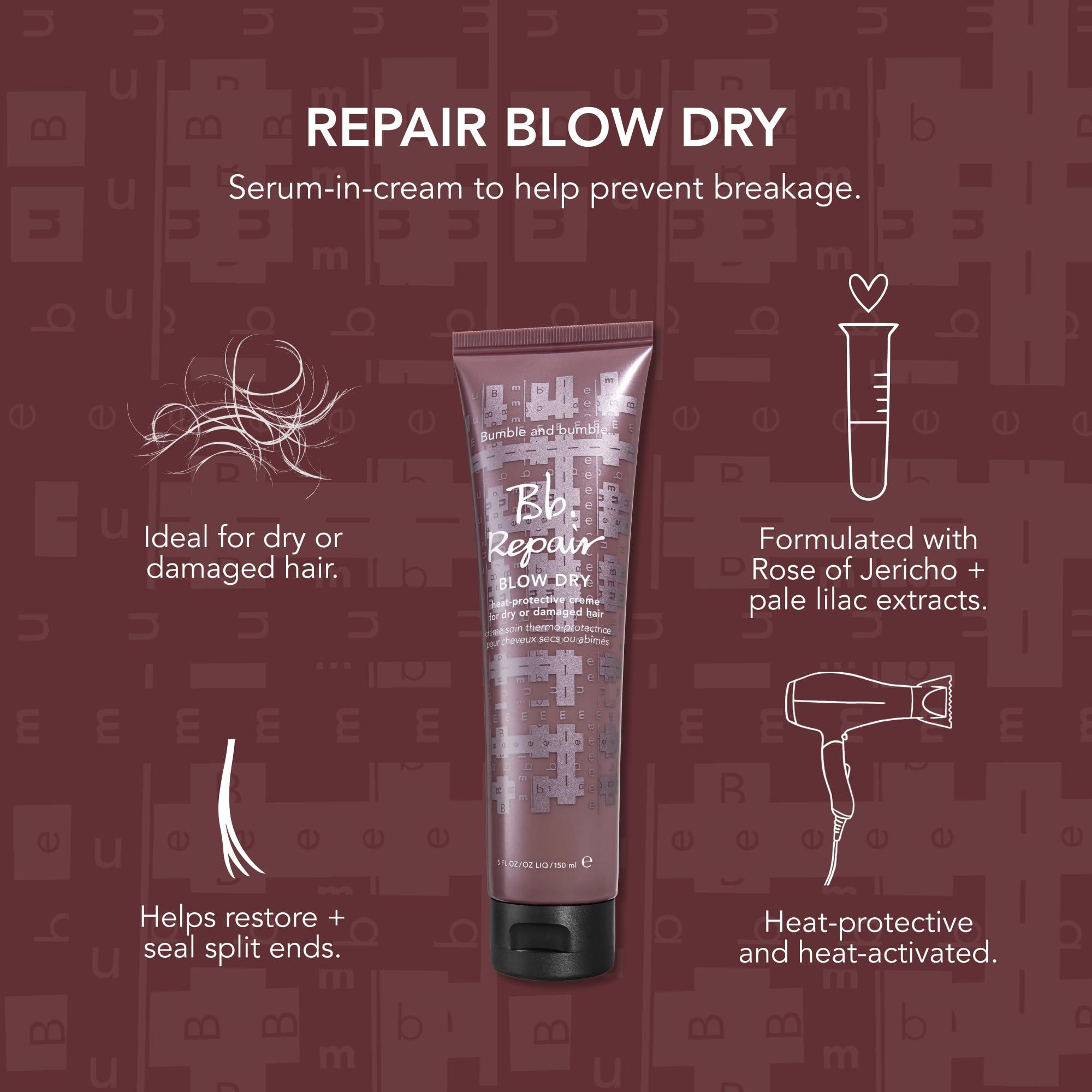 Bumble and bumble. Straight Blow Dry Heat Protective Styling Cream | Anti Frizz| Curly, Wavy, Straight, 5 Fl Oz - Image 4