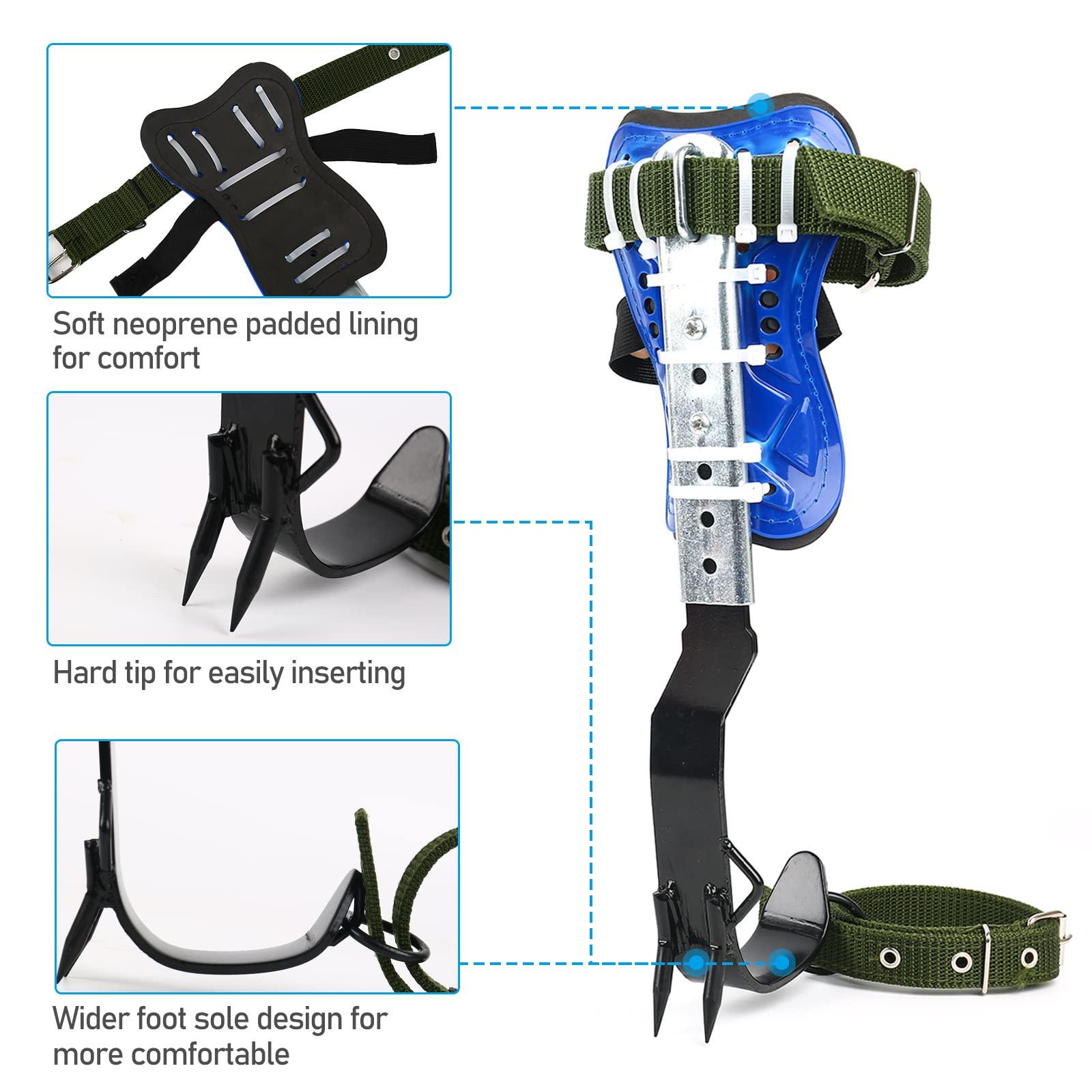 TWSOUL Climbing Spike, Adjustable Tree Climbing Step Gear with Extra Multi-Functional Straps for Outdoor Jungle Survival Fruit Picking - Image 3