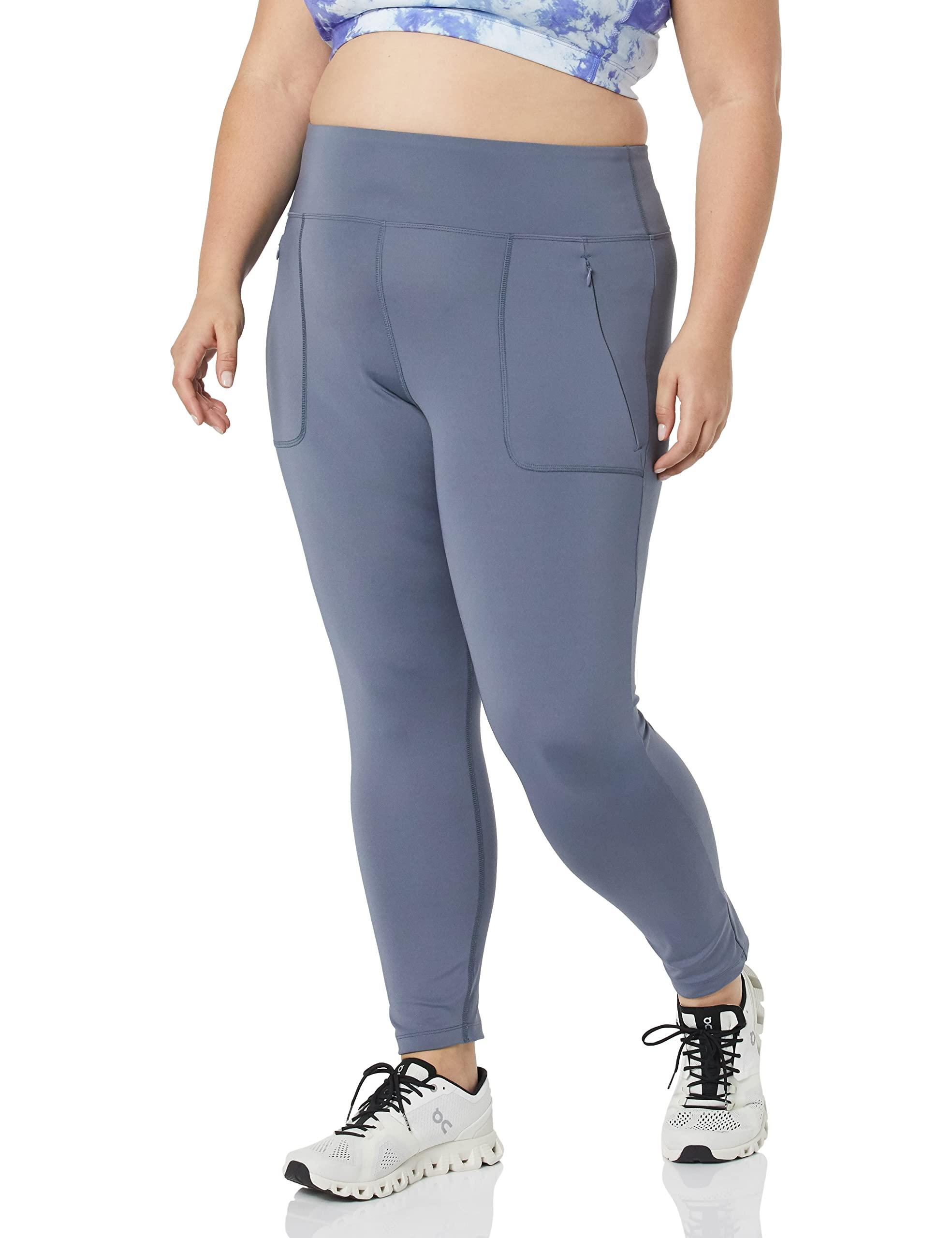 Amazon Essentials Women's Everyday Fitness 7/8 Zipped Legging (Available in Plus Size)