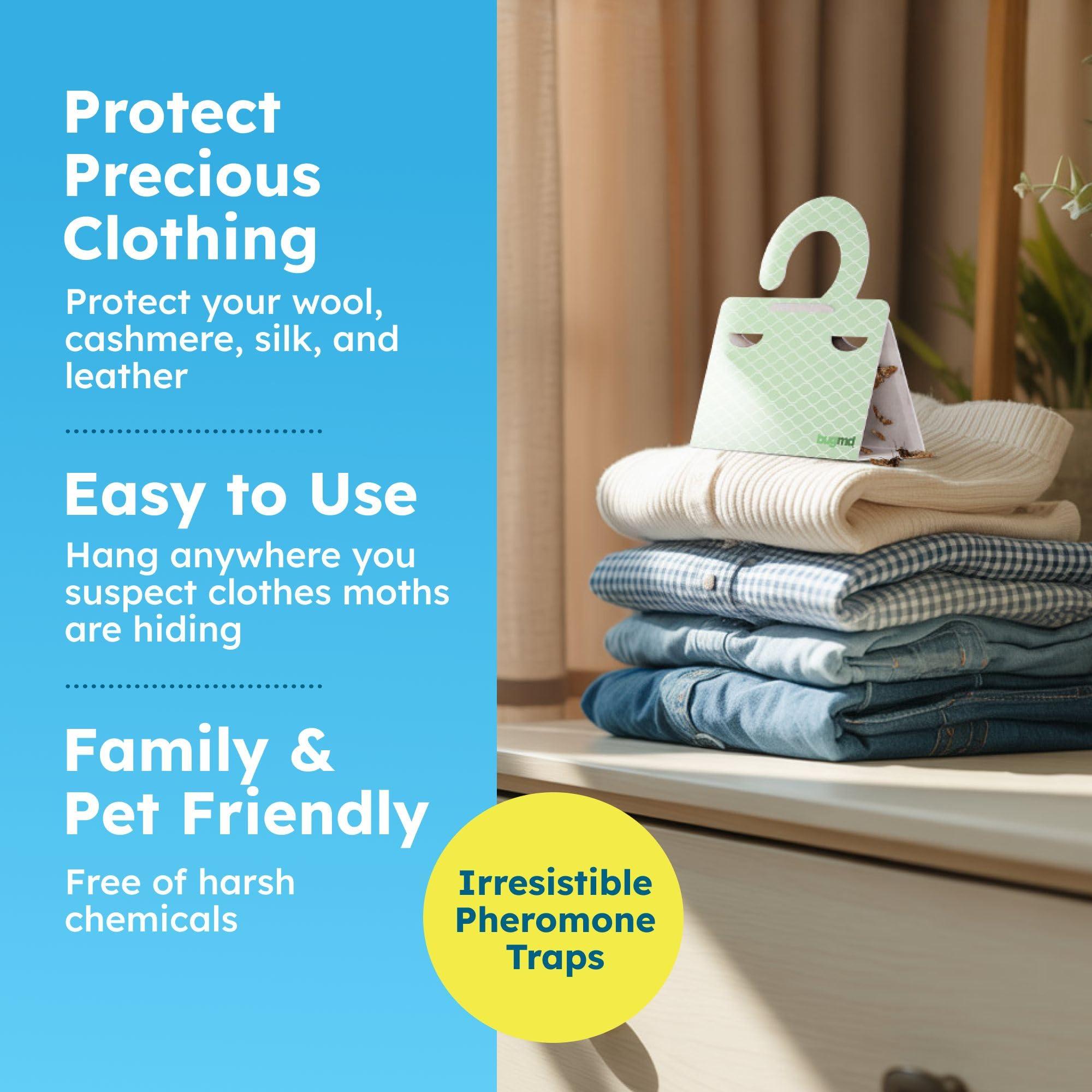 Clothes & Pantry Moth Traps (6 Count) – Sticky Glue Pheromone-Based Repellent for Closets, Cabinets & Wardrobes – Non-Toxic - Image 3