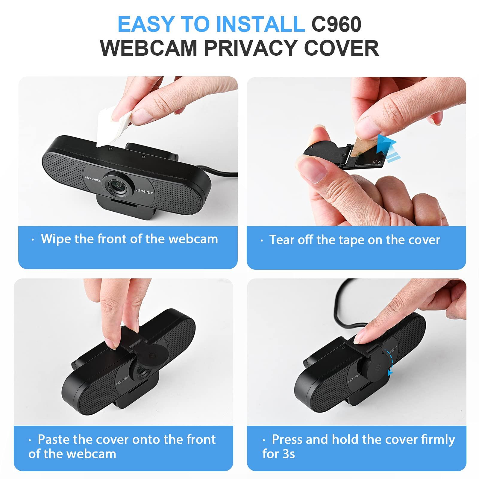 EMEET 1080P Webcam with Microphone, C960 Web Camera, 2 Mics Streaming Webcam, 90°FOV Computer Camera, Plug and Play USB Web Cam for Online Calling/Conferencing, Zoom/Teams/Facetime/YouTube, Laptop/PC - Image 9