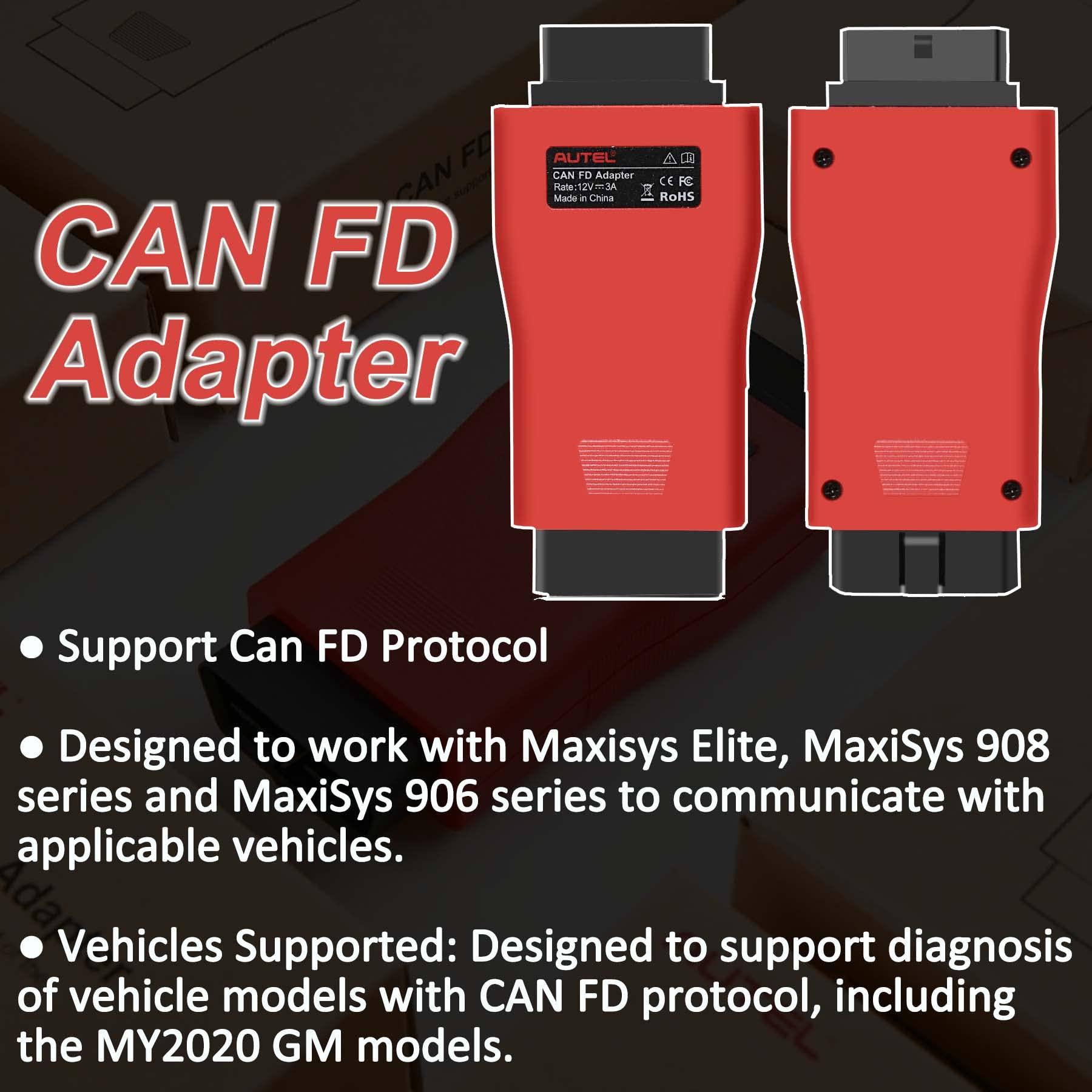 Autel CAN FD Adapter Support CAN FD Protocol for GM 2020+ for Ford for Chevrolet for Lincoln Compatible MaxiFlash Elite J2534-VCI VCI100 VCI Mini Maxisys Elite 908 Series 906 Series - Image 2