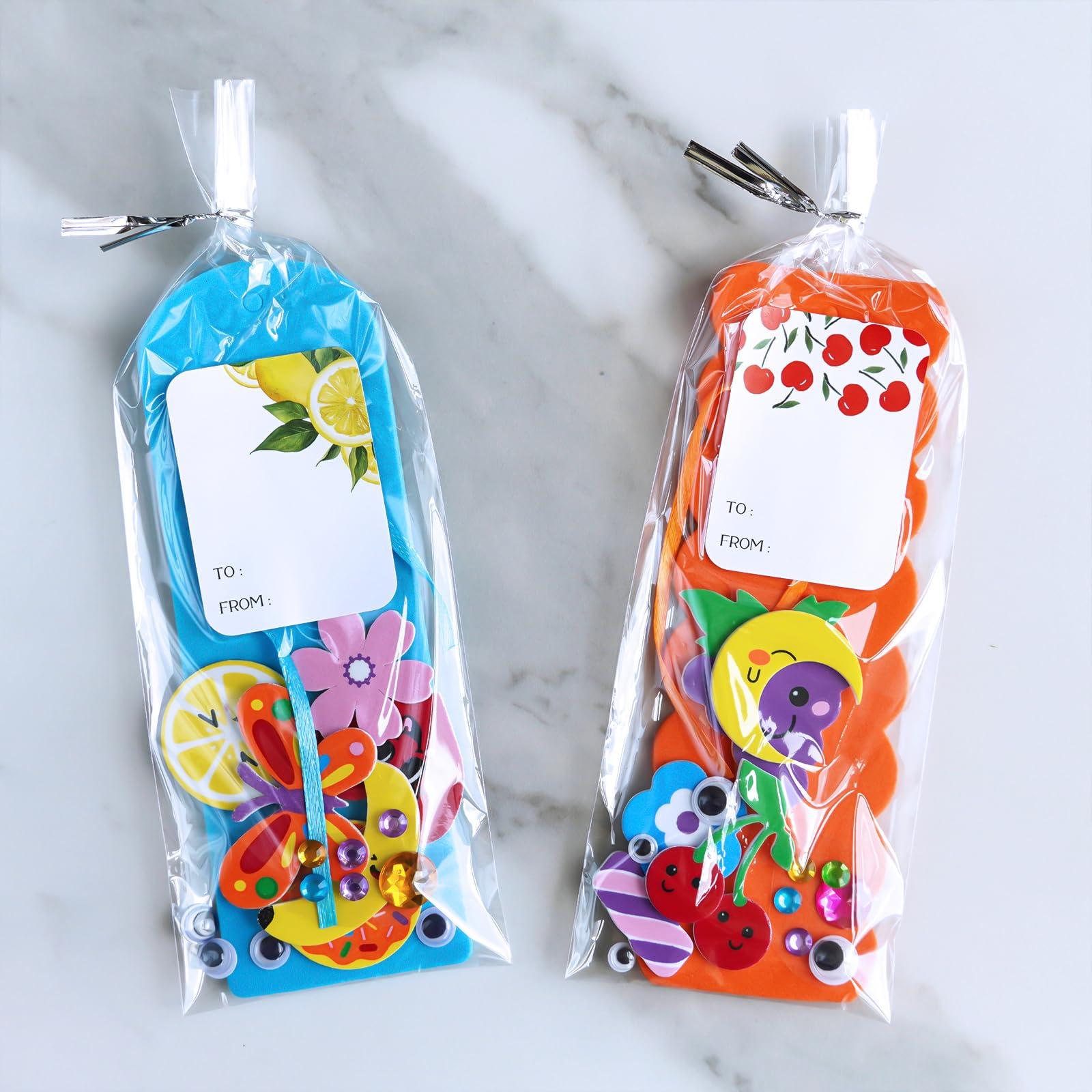 Winlyn 36 Sets Summer Crafts Kits DIY Whimsical Bookmarks Decorations Art Sets Fruits Treats Animals Sun Rainbow Foam Stickers for Kids Classroom Activities Reading Rewards Birthday Camp Party Favors - Image 7