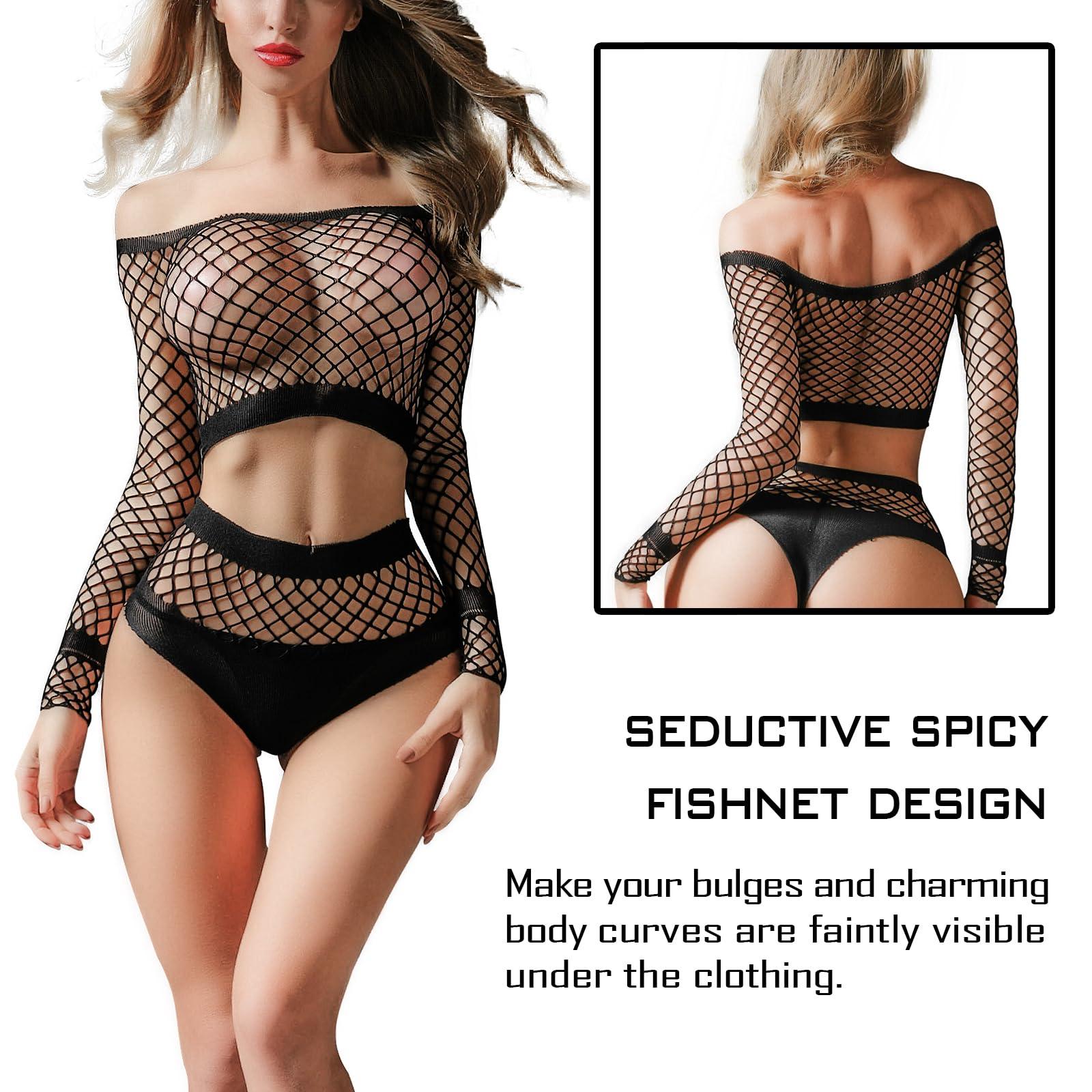 Famstar Sexy Lingerie for Women Naughty Fishnet Lingerie Set Bodysuit Outfits Teddy Babydoll Erotic Mesh Women’s Outfits - Image 6